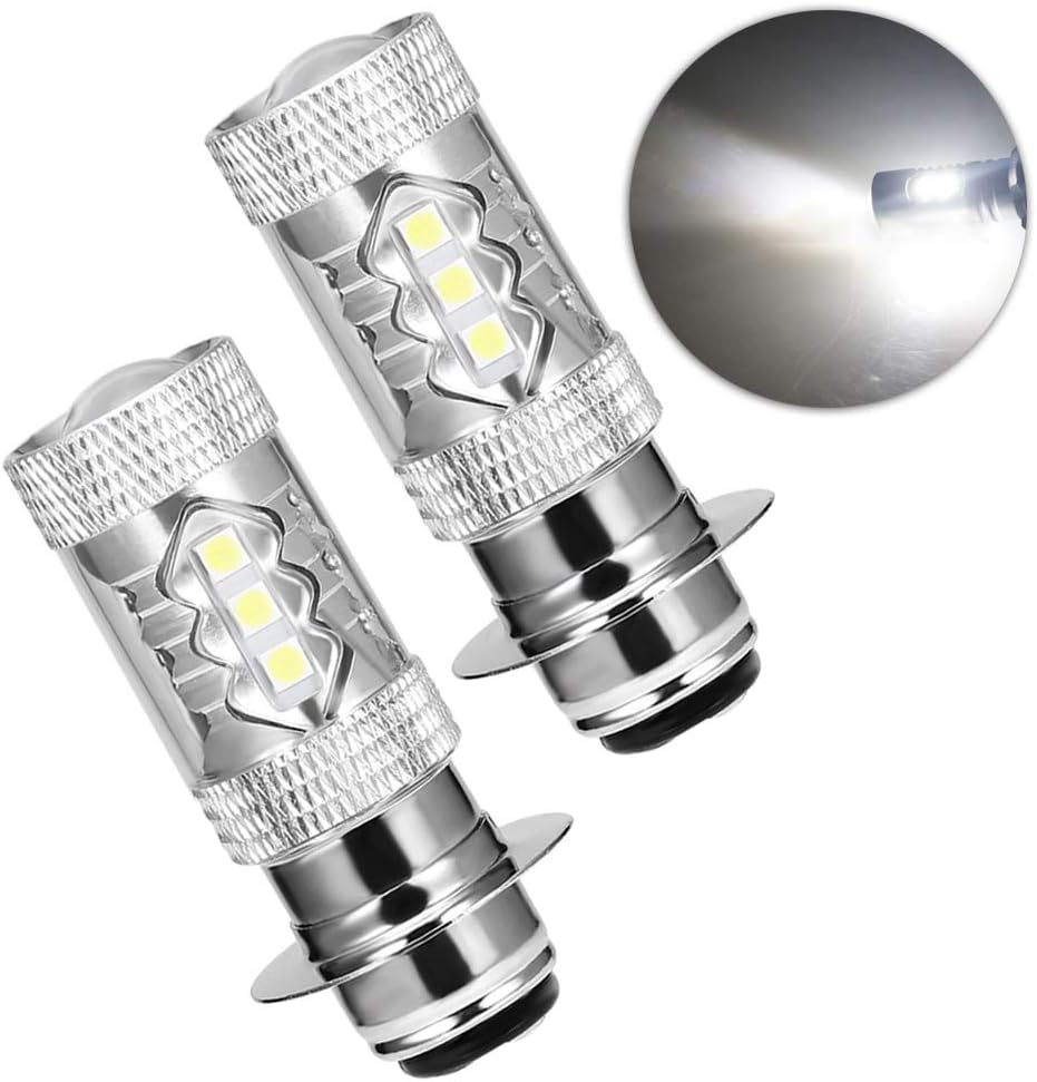 80W Upgrade LED Headlights Bulbs Super White for Yamaha Banshee 350 YFZ350 Big Bear YFM350 YFB250 Timberwolf (Pack of 2) image number 1