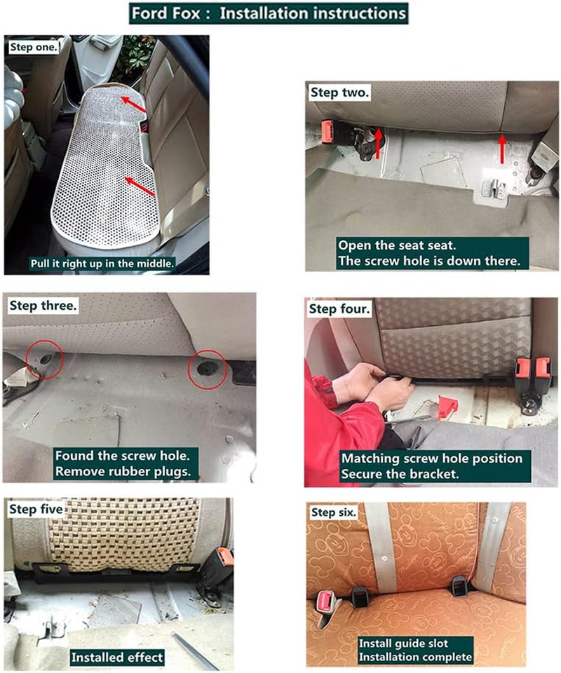 REFENG Universal Car Child Seat Restraint Anchor Mounting Kit for ISOFIX Belt Connector Replacement for Focus image number 1