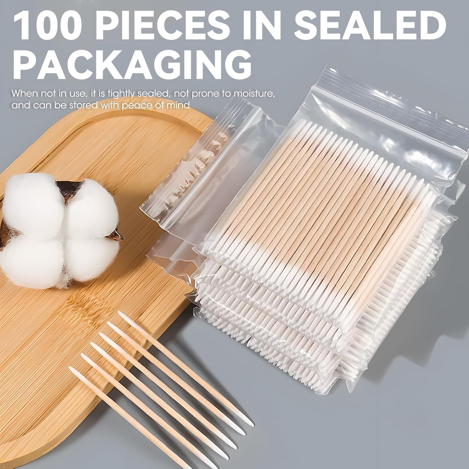 500 Pcs Pointed Tip Cotton Swabs - 4 Inch Precision Microblading Buds with Thin Wooden Handle for Makeup, Nail Polish, Cosmetic Touch Ups & Detailed Cleaning