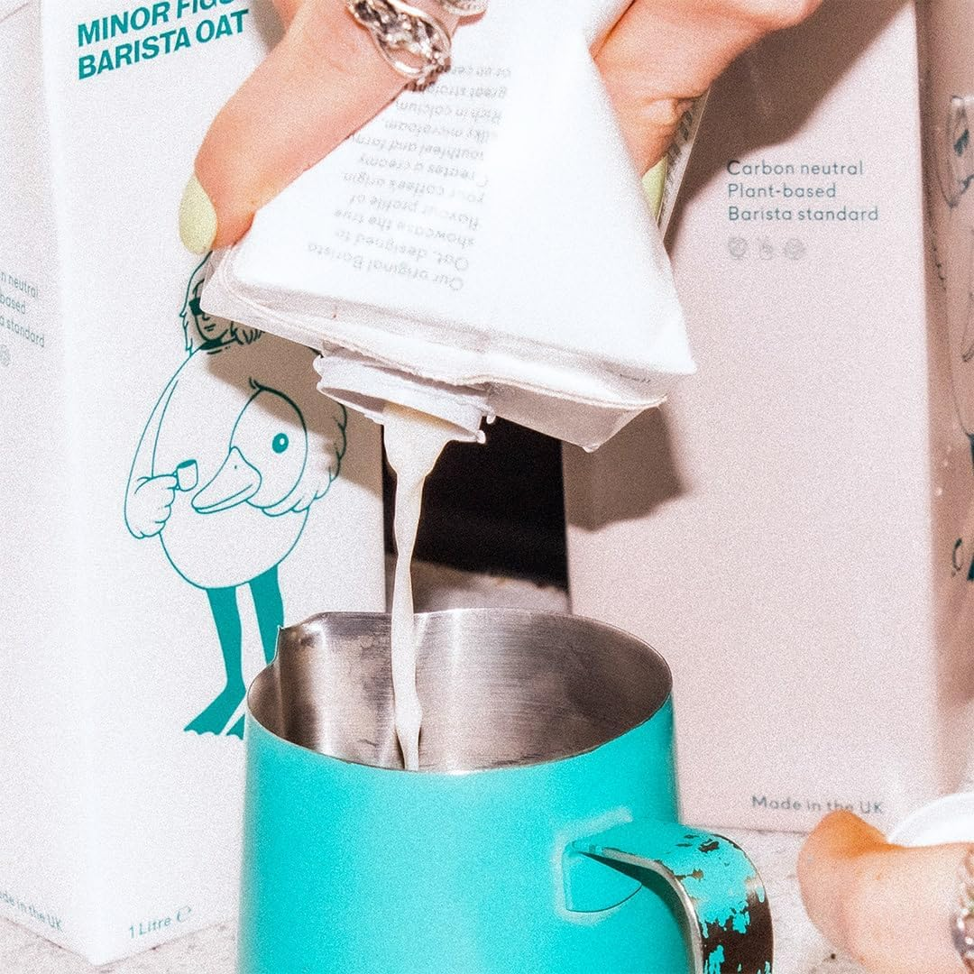 Minor Figures Oat Milk Barista &ndash; Formulated by Coffee Baristas &ndash; Vegan &ndash; No Sugar &ndash; No Dairy, (Pack of 6 X 1Ltr) image number 1