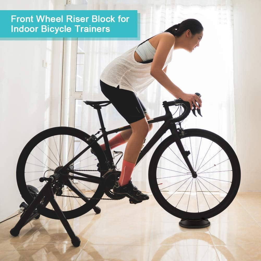 Black Bike Wheel Training Stand Front Wheel Riser, Indoor Trainers, Wheel Riser Block, Cycling Front Wheel Riser image number 1