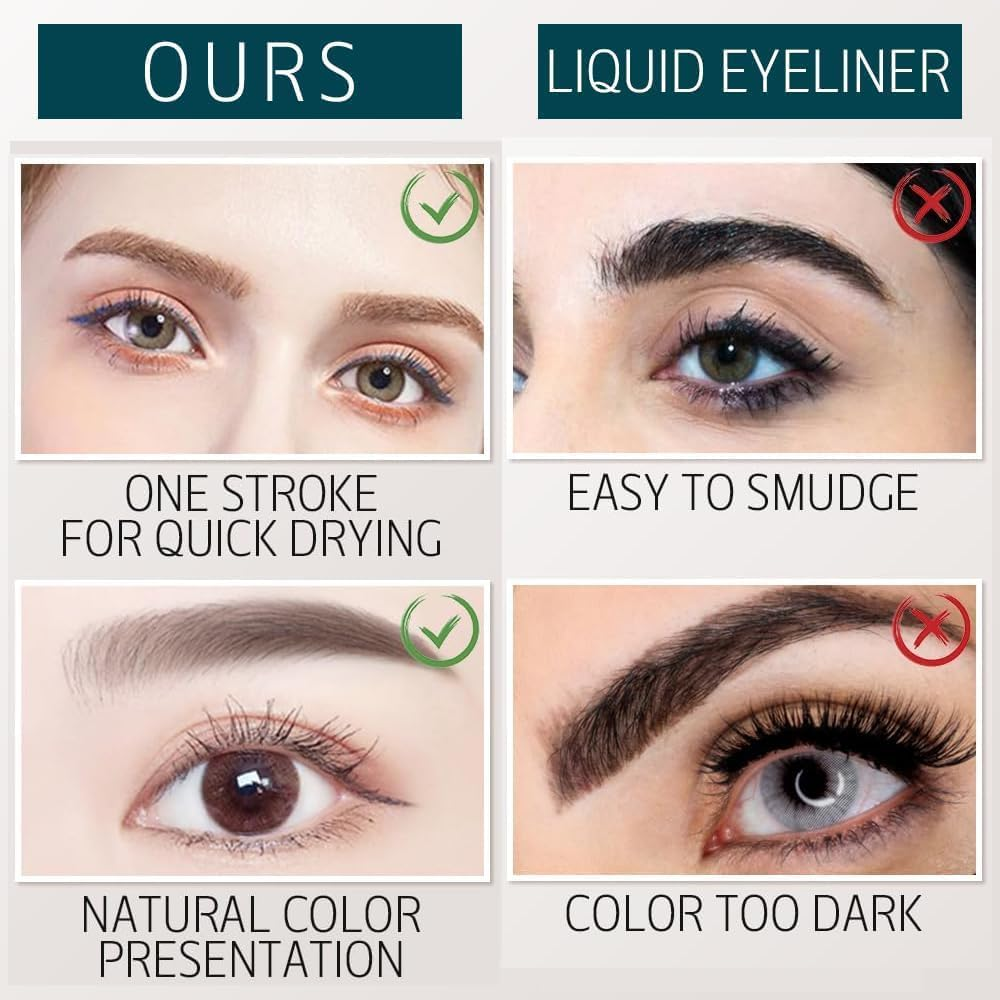 MKUCCD 2024 New Magic 3D Waterproof Microblading Eyebrow Pencil, Upgraded Contouring Pen with 8 Tipped Precise Brow Pen for Natural Fine Strokes image number 5