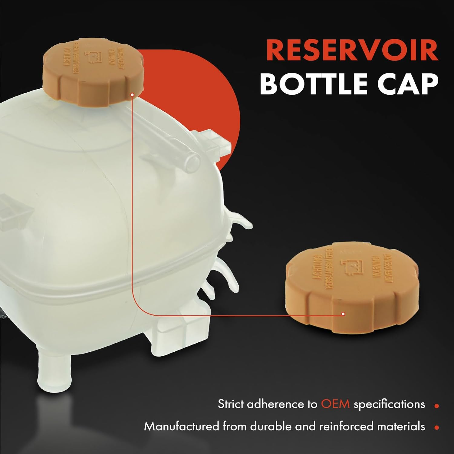 A-Premium Engine Coolant Overflow Recovery Reservoir Tank [With Cap & Sensor] Compatible with Saab 9-3 2003-2011, 9-3X 2010 2011, 2.0L image number 6