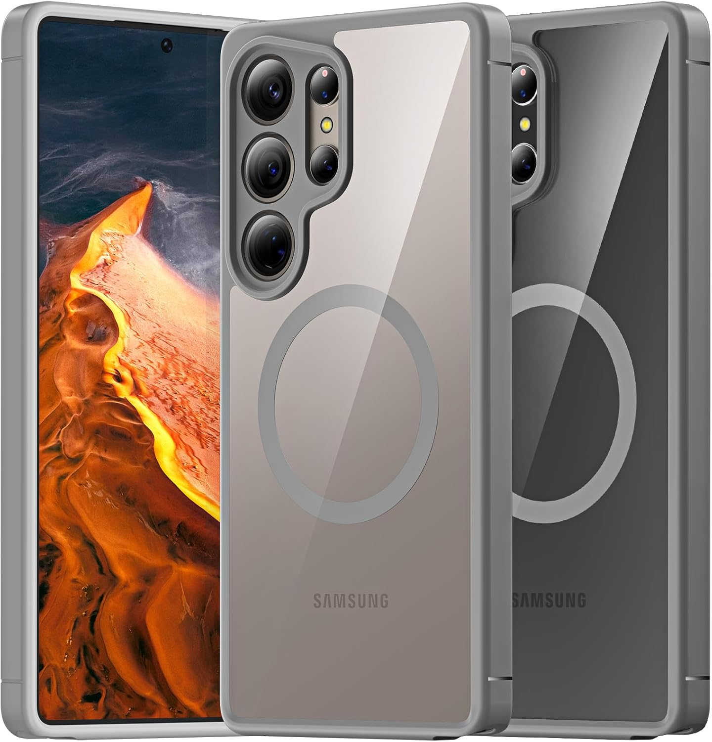 TAURI for Samsung Galaxy S25+ / S25 plus Case, Compatible with Magsafe, Military-Grade Protection, [Anti-Yellowing] Shockproof Transparent Back Magnetic Phone Cover - Clear