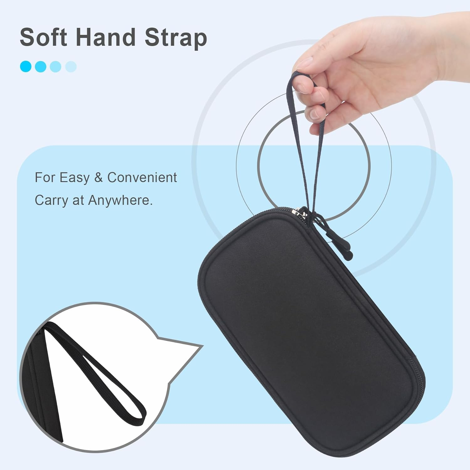 Lacdo USB Flash Drive Case Thumb Drive Holder Case Organizer Portable Electronic Accessories Storage Bag for Sandisk/Samdata/Samsung USB Flash Drives Jump Drive Memory Stick, SD Card, Cable, Black image number 2