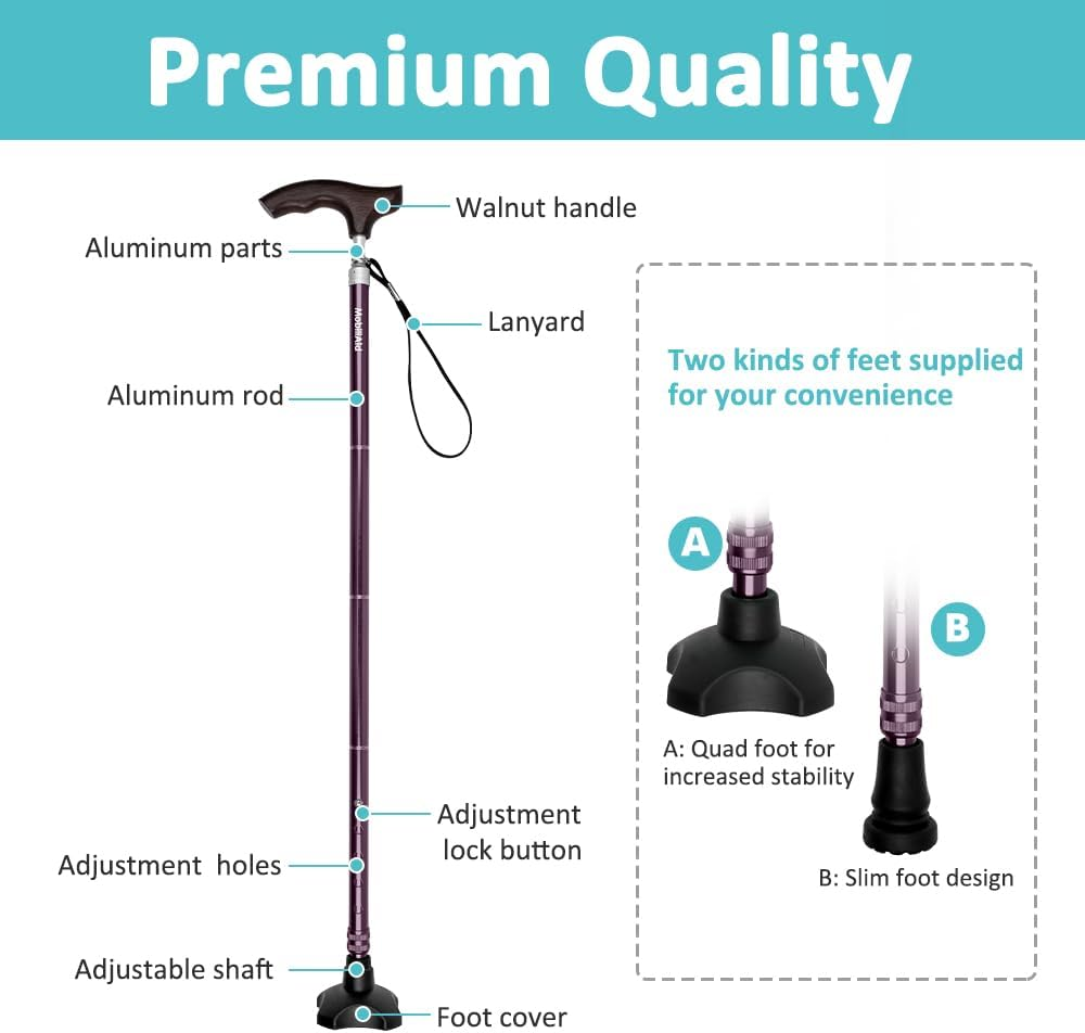 Luxury Walking Stick - Elegant Wooden Handle Cane for Seniors - Foldable/Folding Walking Stick - Stylish Design, Durable, Portable - Premium Walking Sticks for Stability and Comfort image number 3