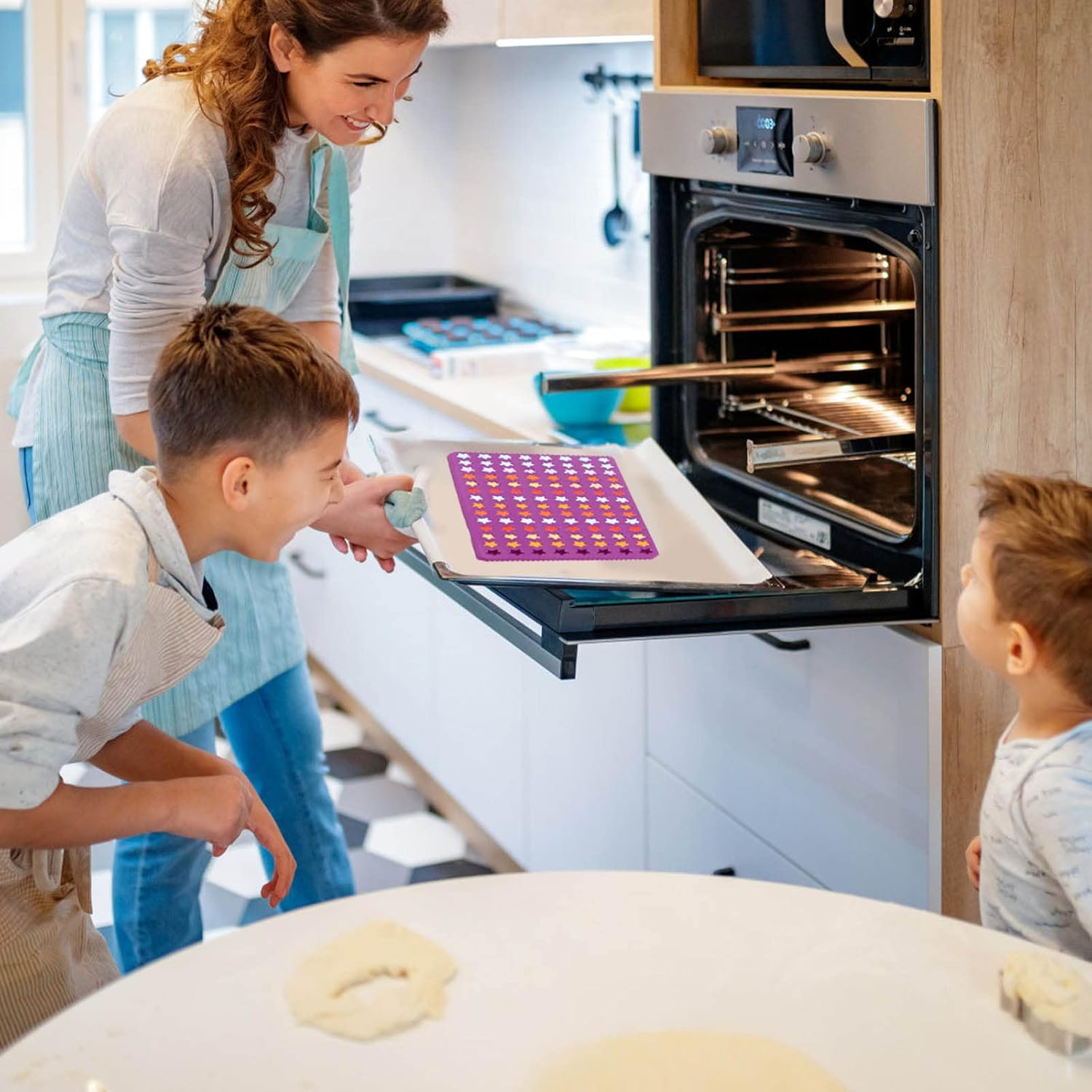 112 Cavity Mini Star Silicone Molds Fun Shaped Chocolate Molds for Homemade Dog Training Treats, Gummies, Candy, Chocolate Chips,Biscuits image number 1