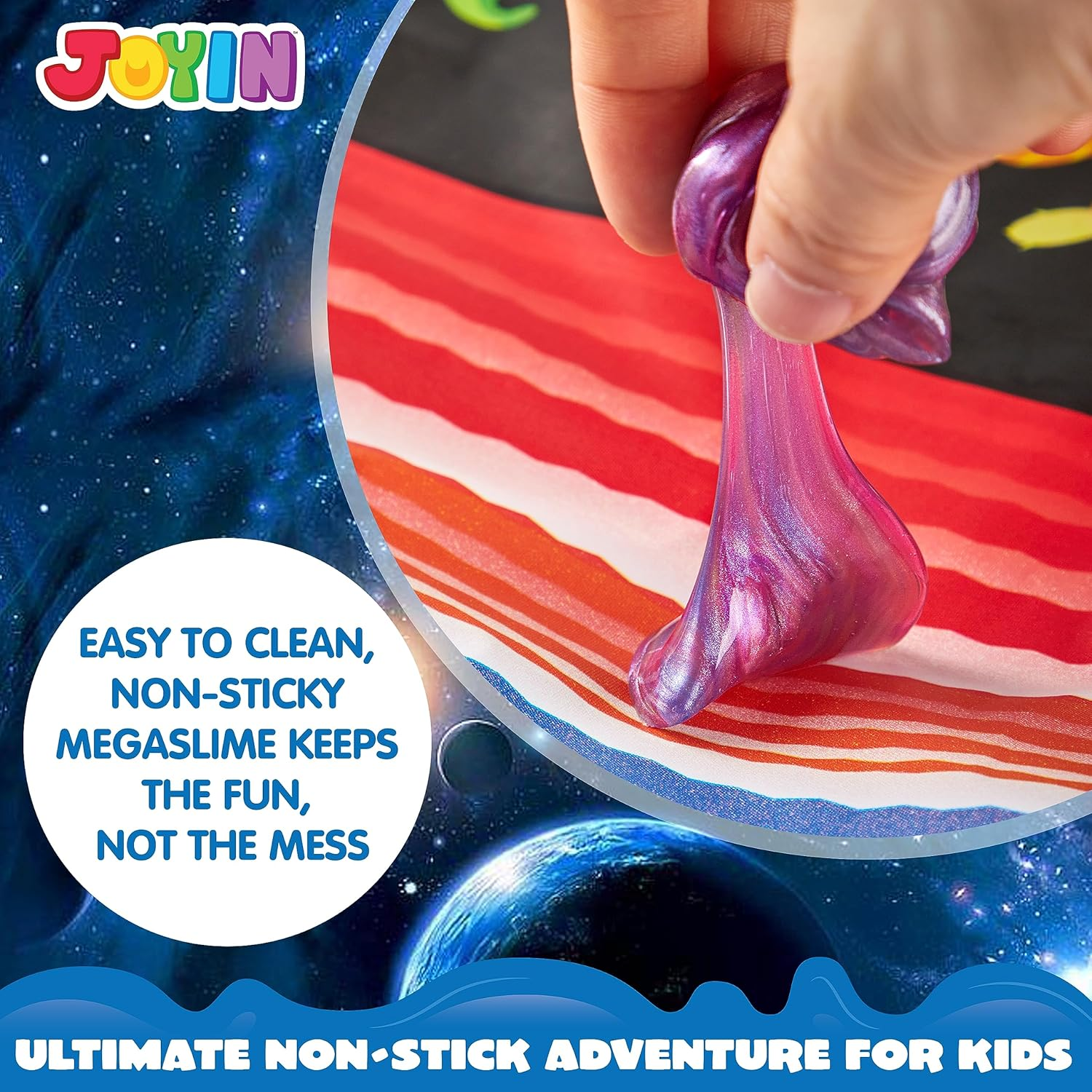 JOYIN Slime Party Favors, 36 Pack Galaxy Slime Ball - Stretchy, Non-Sticky, Mess-Free, Stress Relief, and Safe for Girls and Boys - Classroom Reward, Party Supplies image number 2