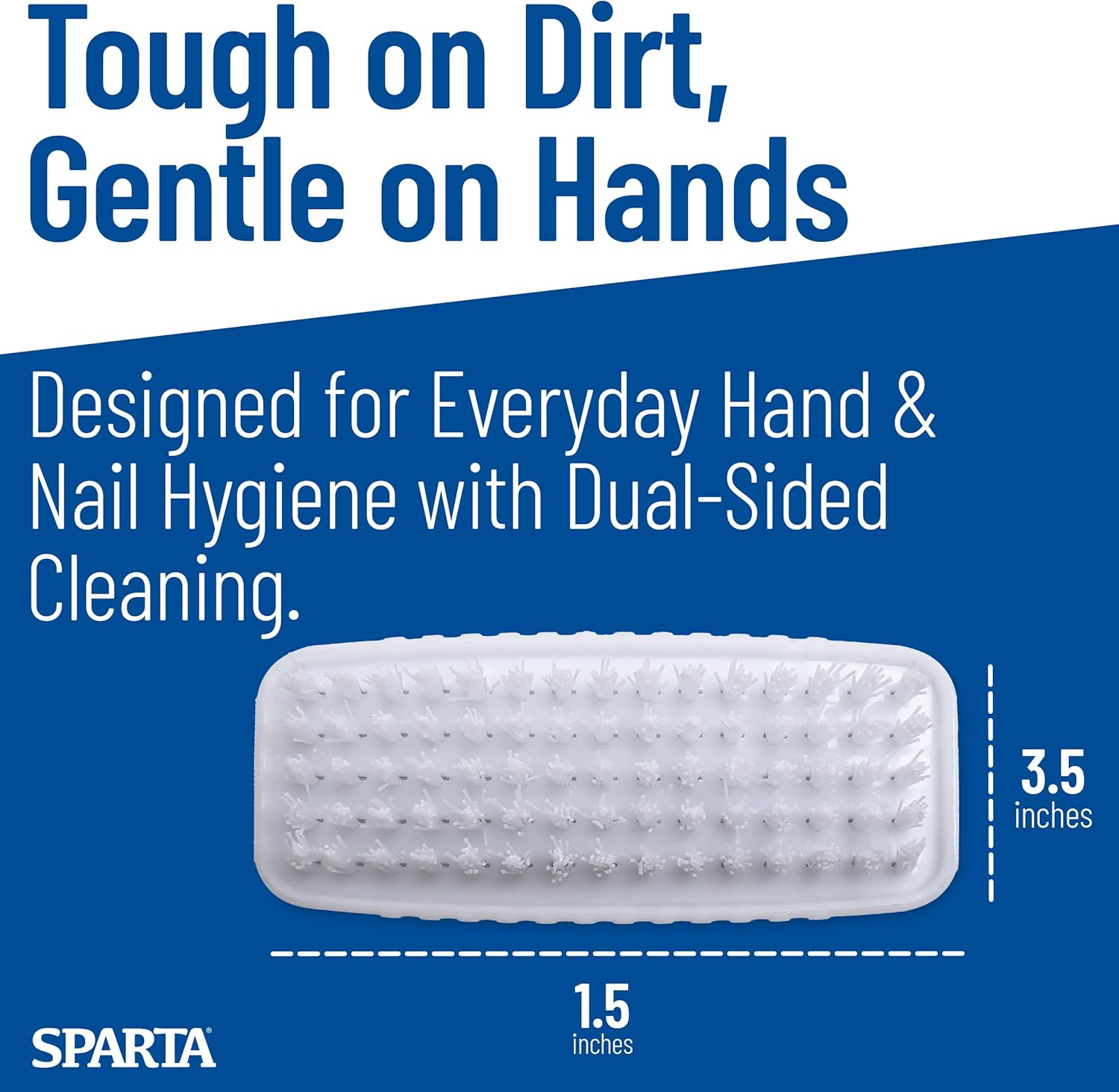 Carlisle 3623900 Sparta Hand & Nail Brush White Plastic Block White Polypropylene Bristles (Case of 24) image number 4