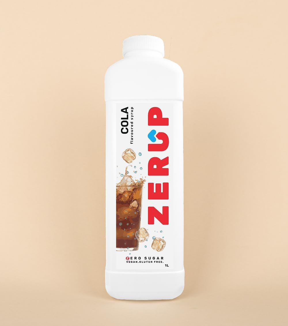 Zerup Zero Sugar Cola Sugar Flavoured Syrup 1L Bottles, Sugar Free Syrup, Cola Flavour Drink Mix, Low Calorie Flavourings for Milk Shakes, Cocktails, Teas, Gluten Free, Keto Friendly, Halal image number 4
