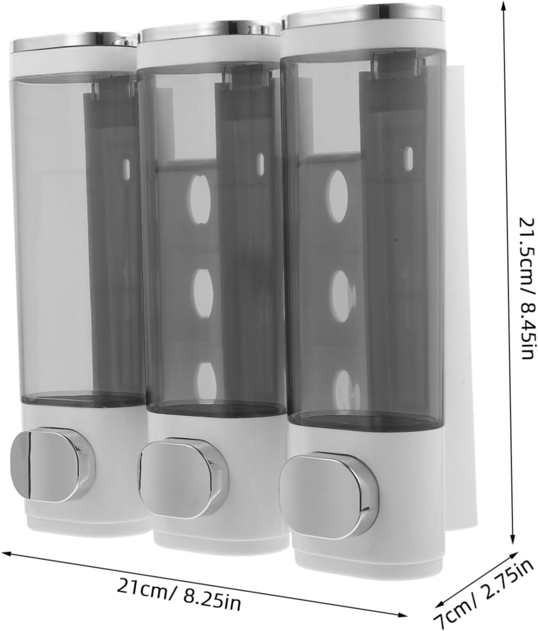 VICASKY Wall Mounted Soap Dispenser Chamber Manual Bathroom Shampoo Conditioner Dispenser for Shower Wall Soap image number 2