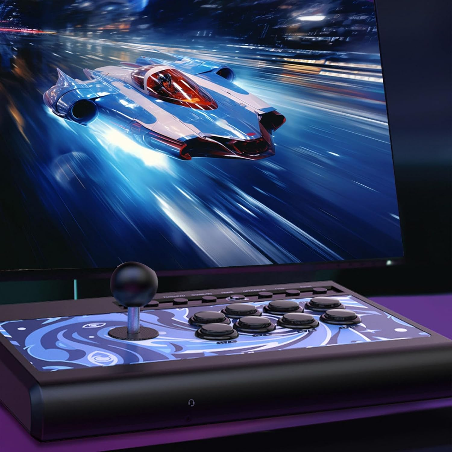 Stick PC, Multi Functional Keys Controller Fighting Stick with USB Port Turbo Sound Function, Game Keyboard for PS3 for Switch for Switch Lite for PC image number 2