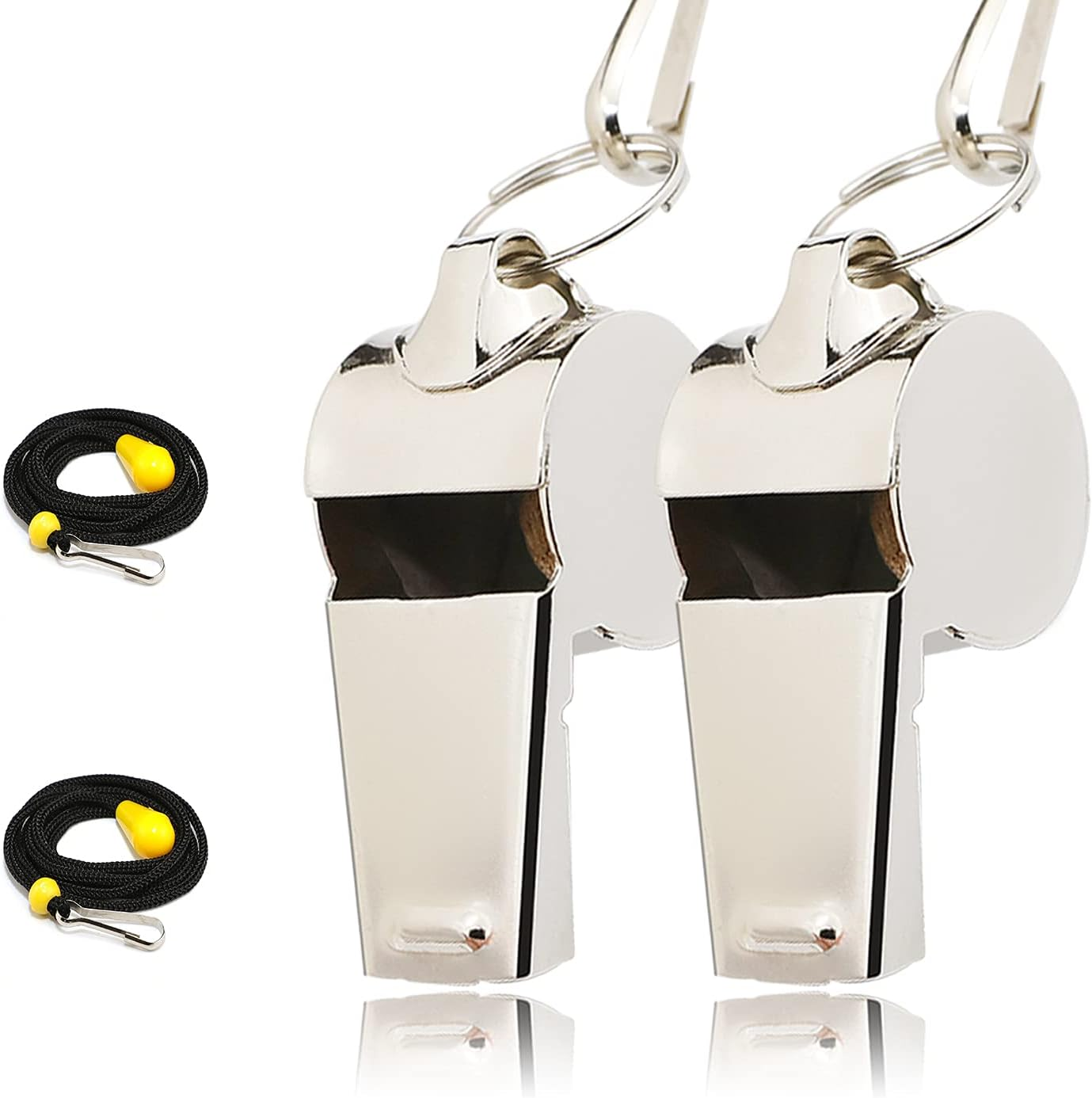 AMBITIONJUMP Whistle for Coaches, Metal Whistles for Adults with Lanyard, Loud Sport Whistle for Referee Teacher Police Soccer Gym image number 1