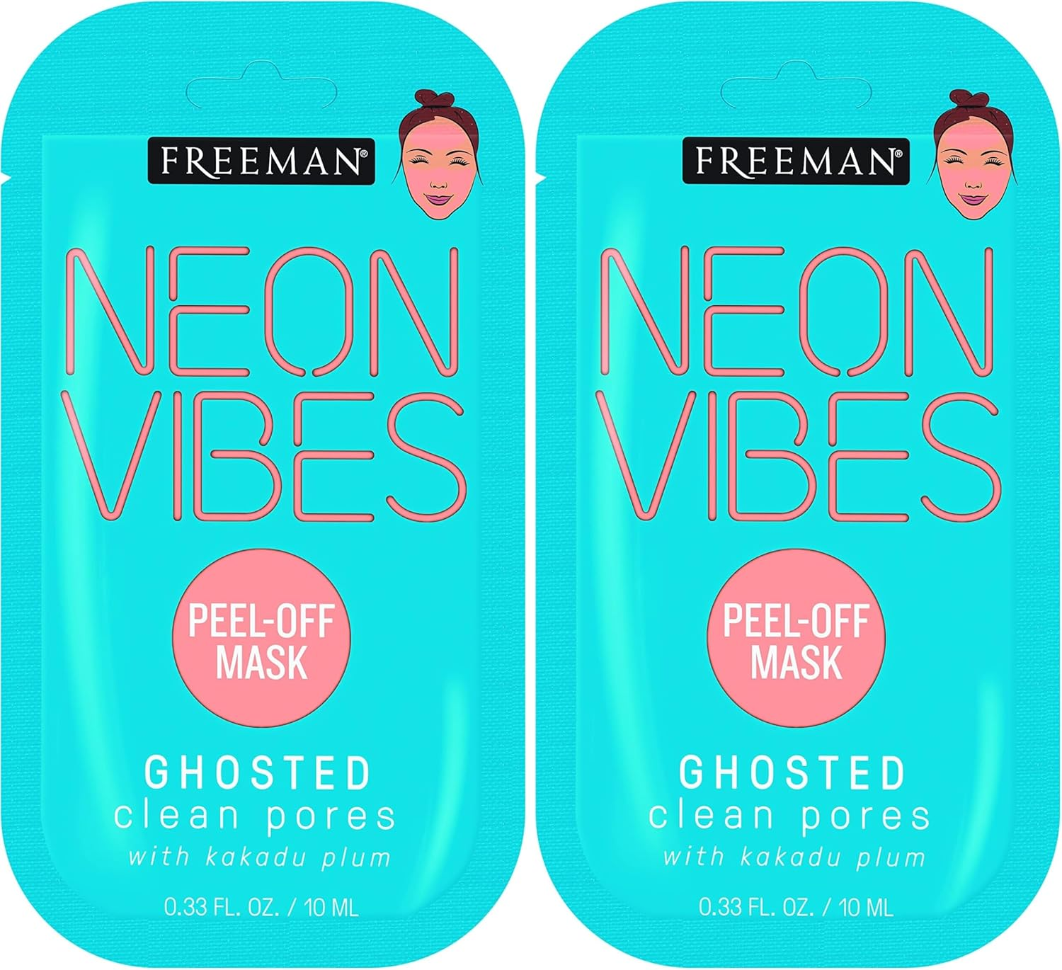 Freeman Beauty Neon Vibes Ghosted Clean Pores Peel-Off Mask with Kakadu Plum, 35ML, 180 Gram image number 1
