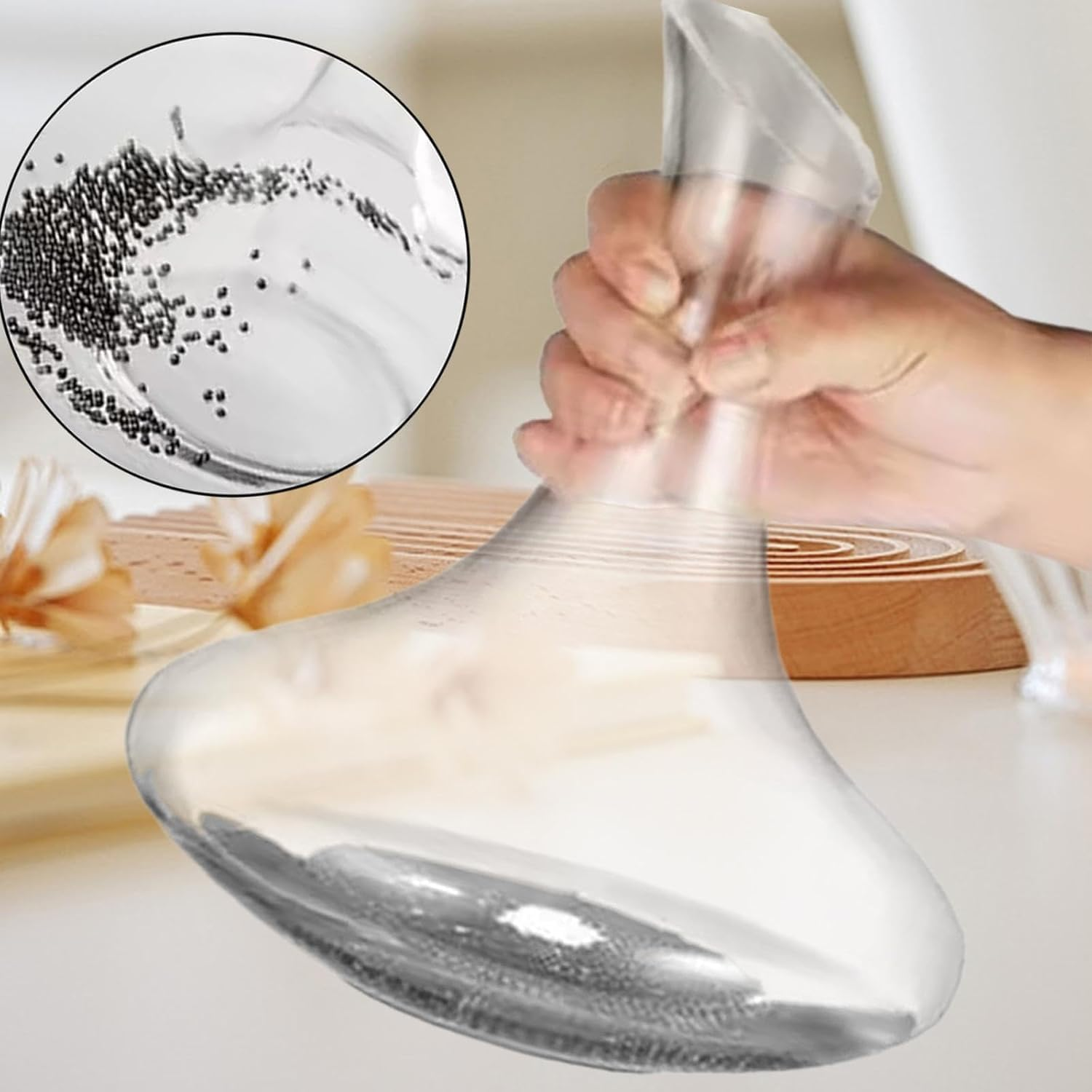 Coehaopike 1000 PCS Decanter Cleaning Beads, 304 Stainless Steel Cleaning Balls for Glassware, Reusable Cleaning Beads for Wine Decanters Water Bottle Carafe and Vase image number 4