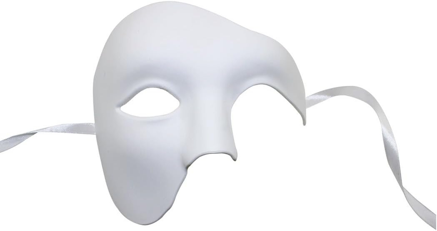 DIY Half Face Mask Phantom of the Opera Mask Venetian Masquerade Mask Vintage Design Mardi Gras Mask image number 4