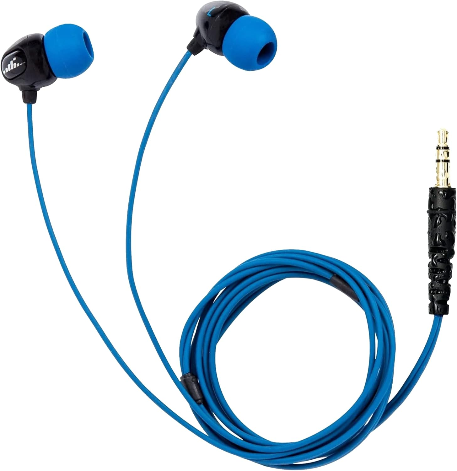 H2O Audio Surge+ 100% Waterproof Headphones - Noise Canceling, Sweatproof, IPX8 Swim Earbuds with Bass Boost, Multiple Earplug Sets, for Swimming, Running & Underwater Activities - Black/Blue image number 4
