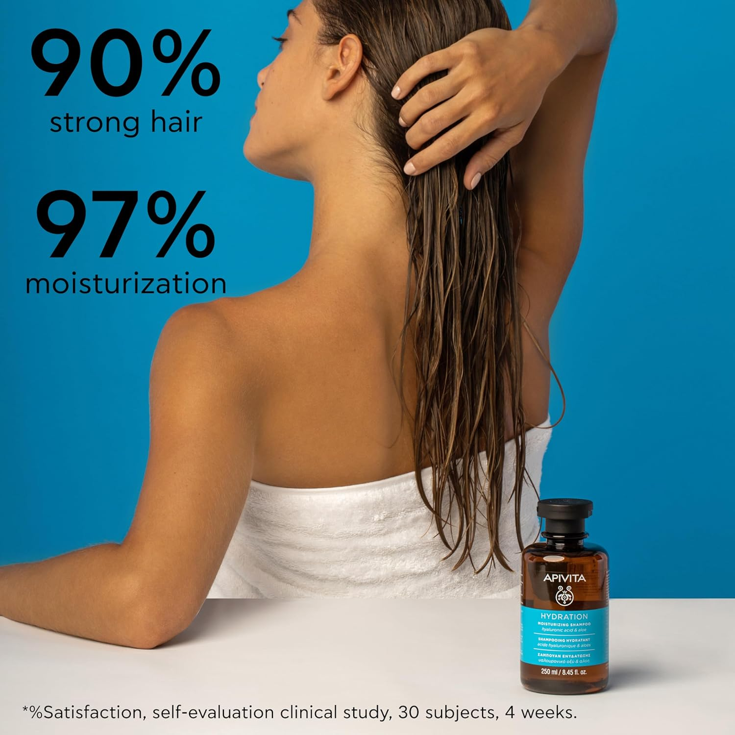 APIVITA Hydration Moisturizing Shampoo 8.45 Fl.Oz. | Natural Shampoo with Hyaluronic Acid & Aloe Vera for Intense Hydration, Prevents Split Ends, Eliminates Frizz | Daily Haircare for All Hair Types image number 6