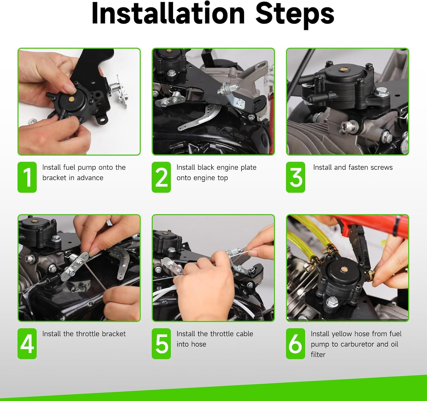 212Cc Engine Motor Mount Top Throttle Plate Kit Compatible with Predator 196Cc 224Cc Hemi Ghost Small Clone Engine GX160 GX200 Coleman CT200U BT200X CT200U-EX KT196 Mini Bike Go Kart Parts image number 5