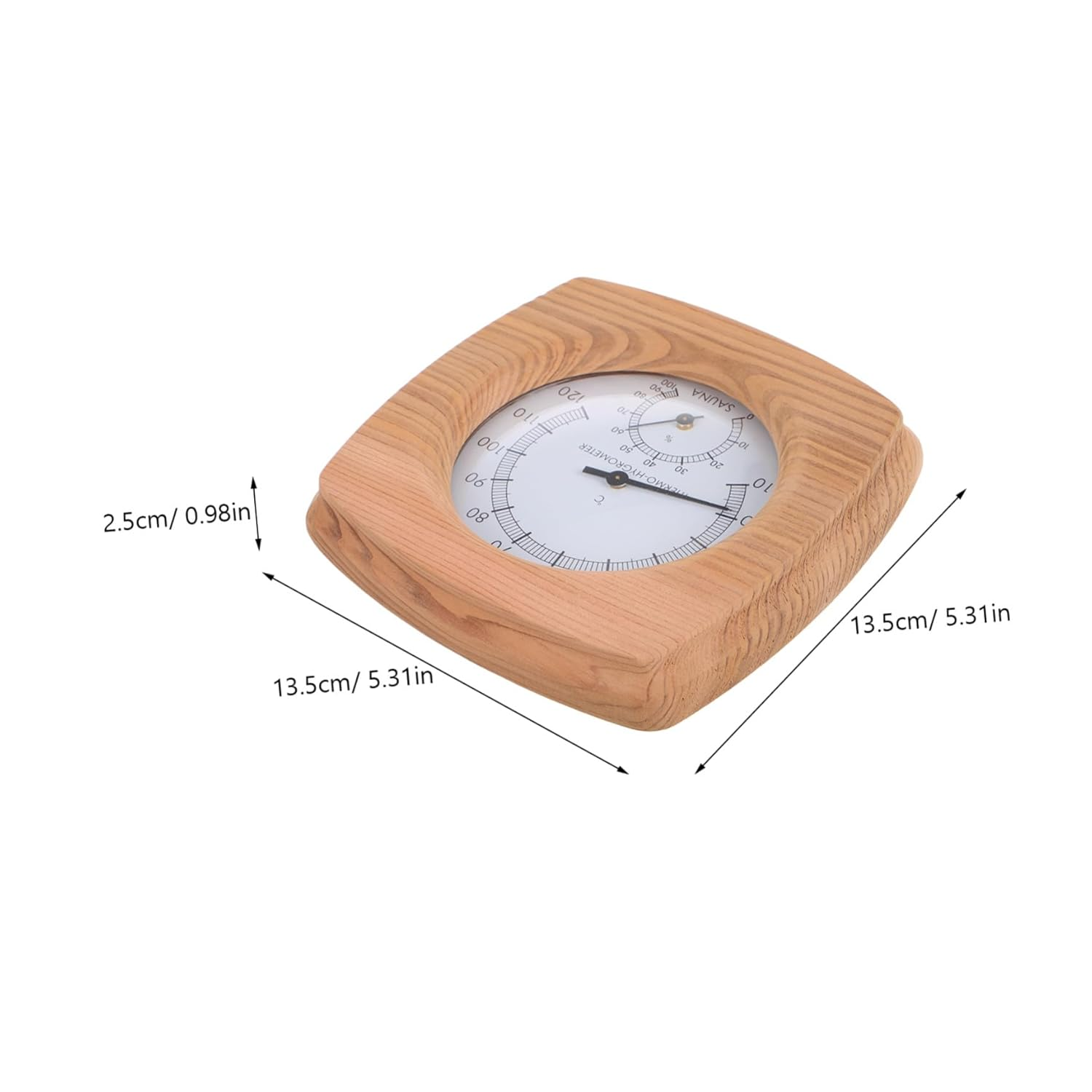 Wooden Sauna Thermometer Hygrometer for Accurate Temperature and Humidity Monitoring Essential Sauna Accessory Bathrooms and High Moisture Areas image number 1