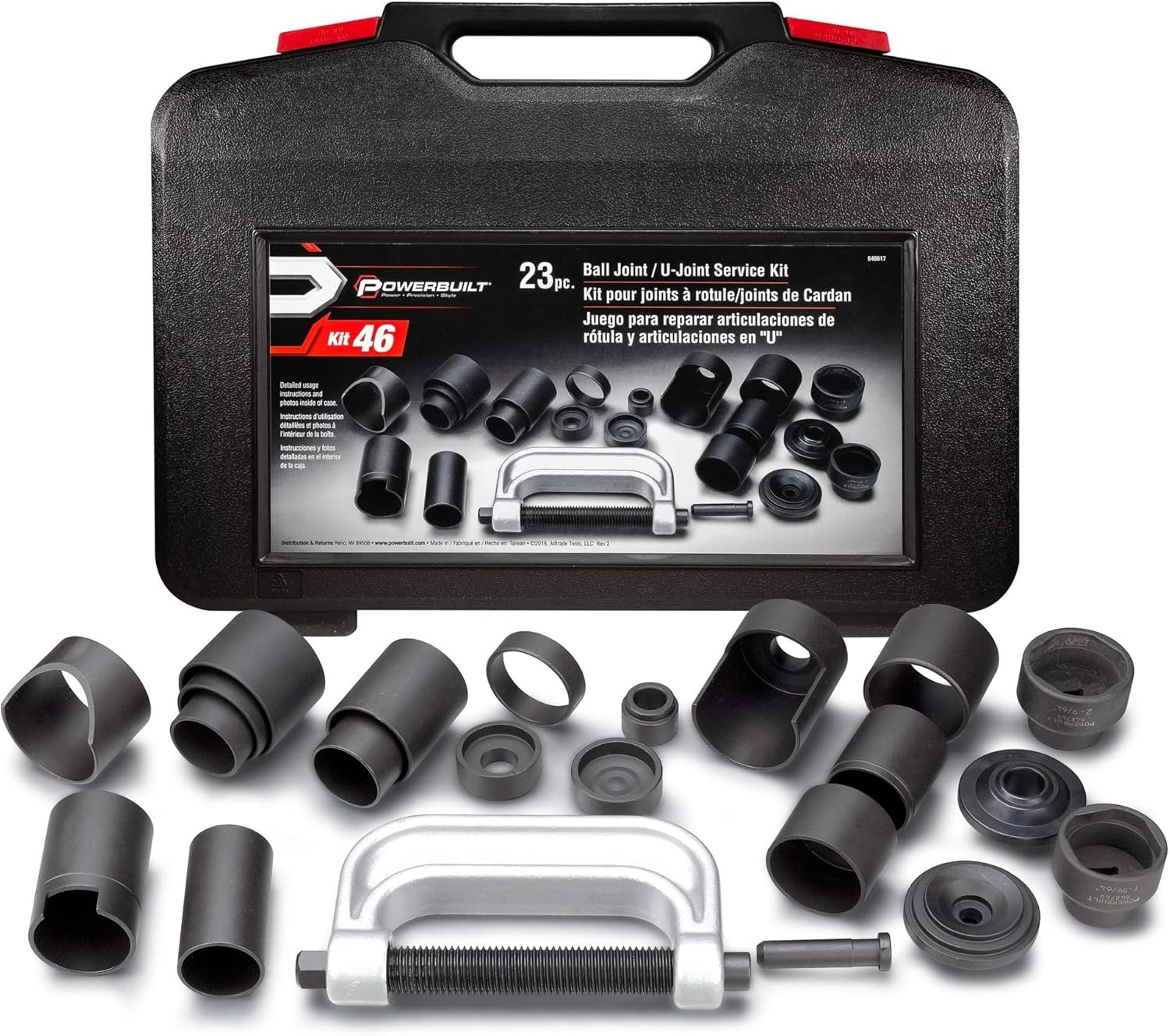 Alltrade 648617 Kit #46 Master Ball Joint/U-Joint Service Tool Set - 23 Piece image number 1