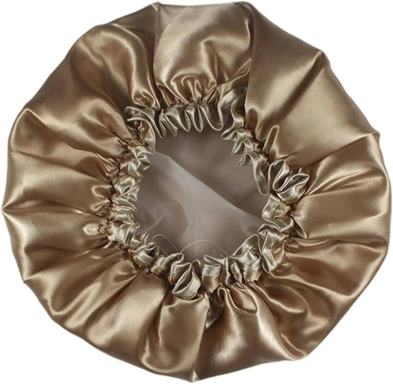 Affordable Luxury Style Product Women'S Double-Layer Thickened Waterproof Shower Cap Shower Cap Elastic image number 5