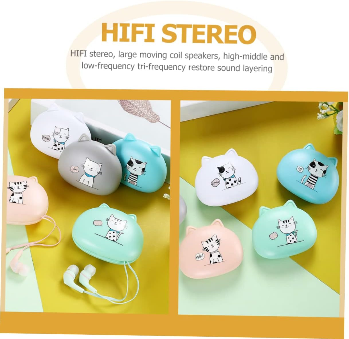 HOLIDYOYO Wired In-Ear Earbuds with Microphone Compatible for Huawei Smartphones Corded Earphones for Mobile Phones Dc5.00 Voltage Use Everyday Communication image number 1