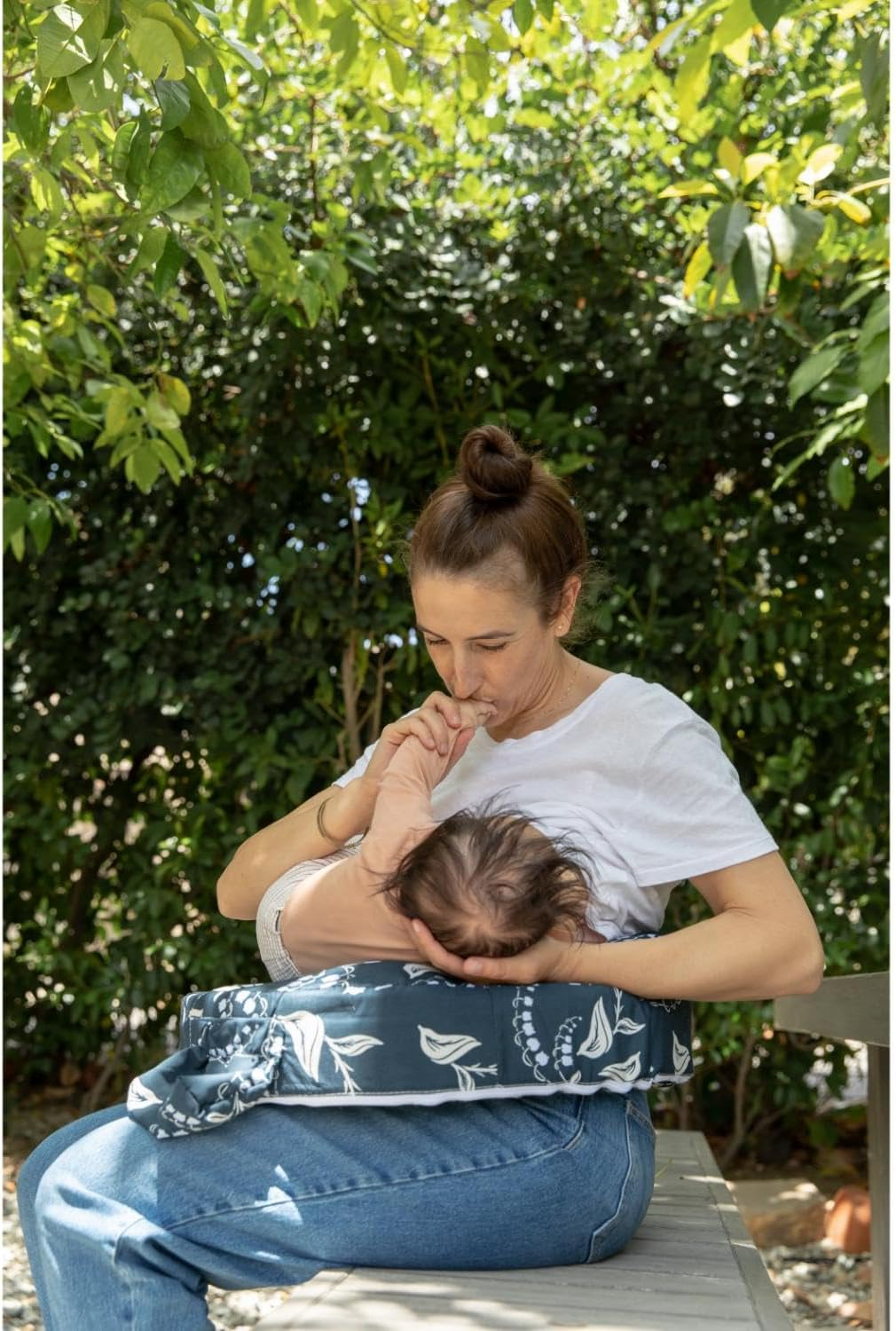 My Brest Friend Original Pillow, Bluebells - Grey Flowing Fans image number 3