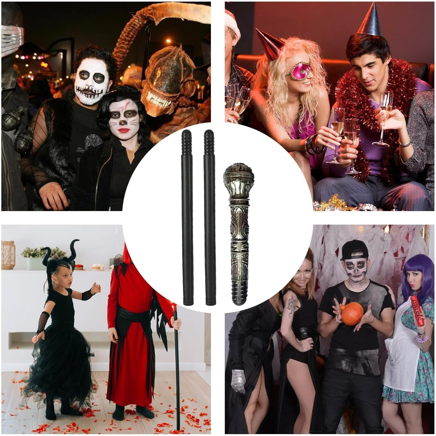 Elegant Prop Stick Dress Pimp Canes | Cane Scepter Walking Wand for Halloween Cosplay King - Festival King Cosplay Scepter Toy, Halloween Photo Prop Accessory Decorations for Kids Adults Puchen image number 2