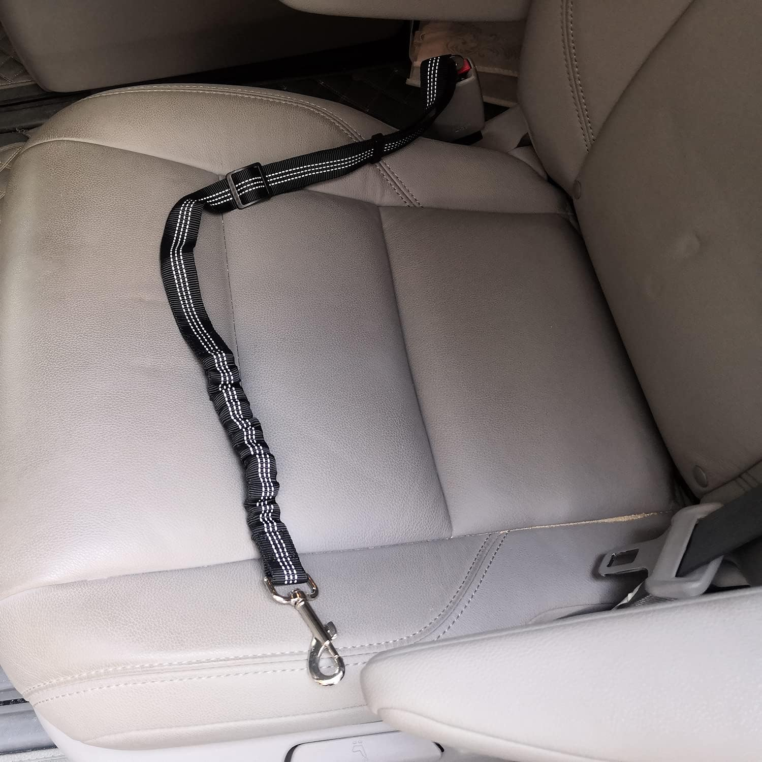 2 Dog Seatbelt Seat Belt Car Harness Leash Travel Accessories Bungee anti Shock Pet Cat Adjustable Lead Clip Safety Seats Belts Black image number 2