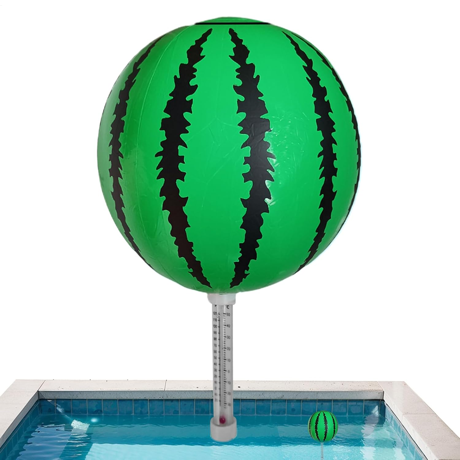 Pool Temp Gauge, Watermelon Floating Thermometer with Easy Read Display, Indoor Outdoor Temperature Meter for Cold Plunge Hot Tub Spa Ice Bath Aquarium Pond Pool Water image number 1