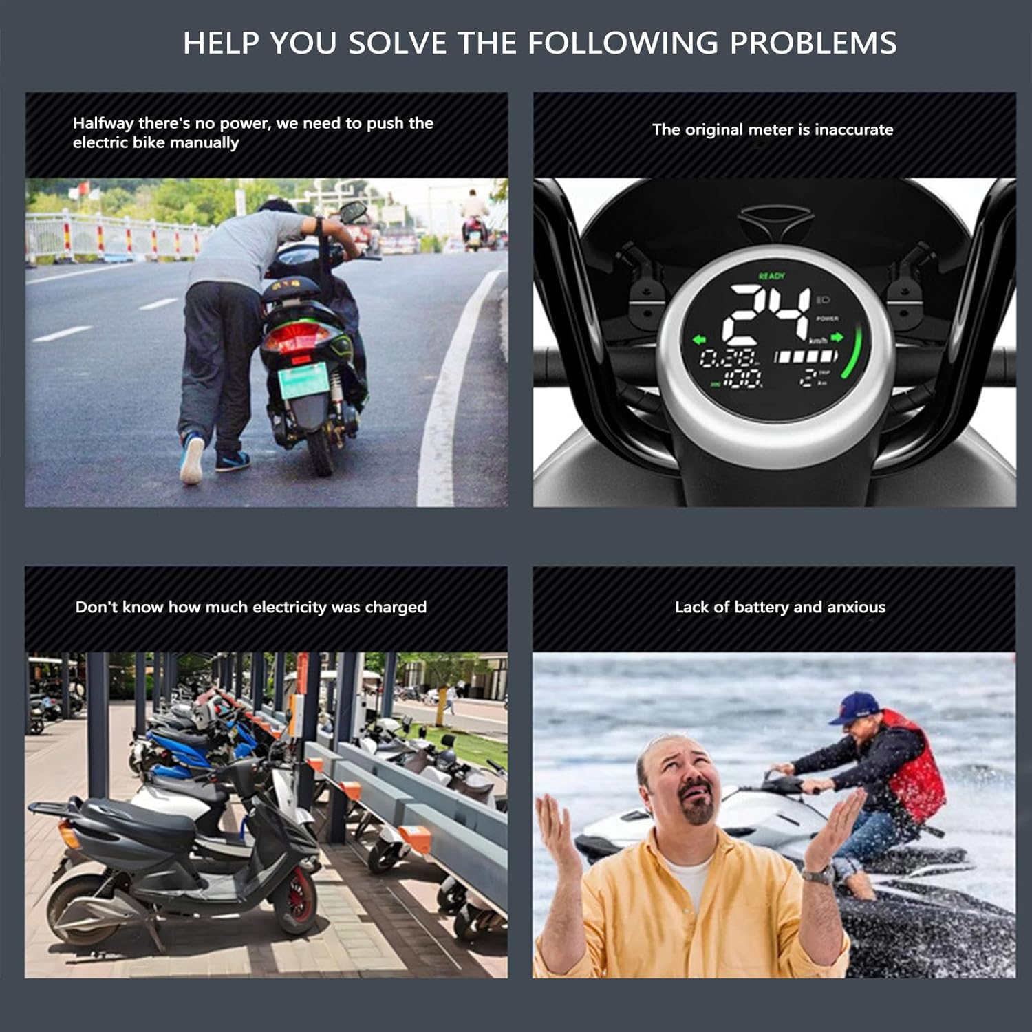 Wifi Battery Monitor with Shunt, 10-100V 0-50A Bidirectional Detection Remote Monitoring Battery Monitor with 2.4 Inch Color LCD Screen image number 1