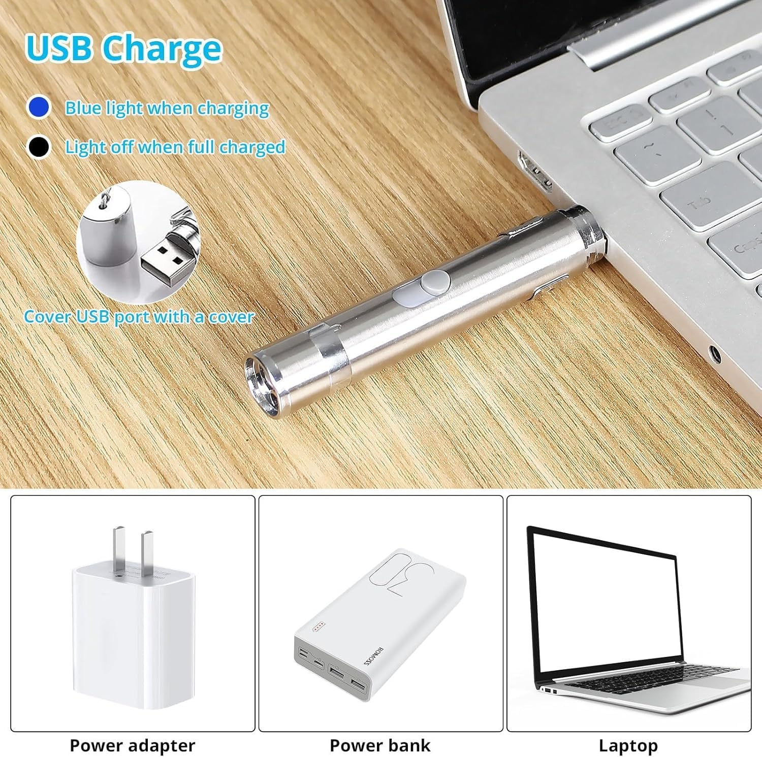 Cat Laser Pointer Toy, Dog Laser Pointer, Interactive Cat Toys for Indoor Cats Kittenes Dogs LED Flashlight 7 Adjustable Patterns Red Light Remotes Teaching Tool USB image number 5