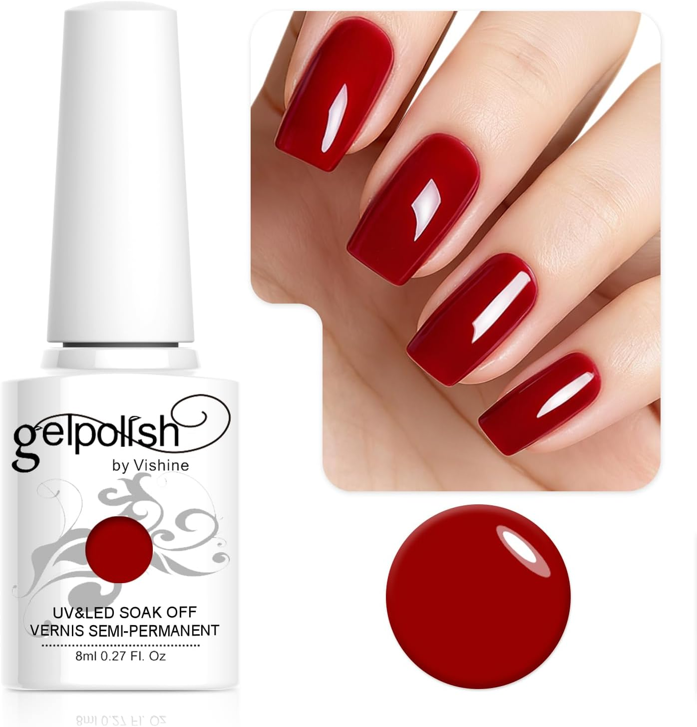 Vishine C02 8 Ml Semi-Permanent UV LED Gel Polish for Manicure and Nail Art image number 1