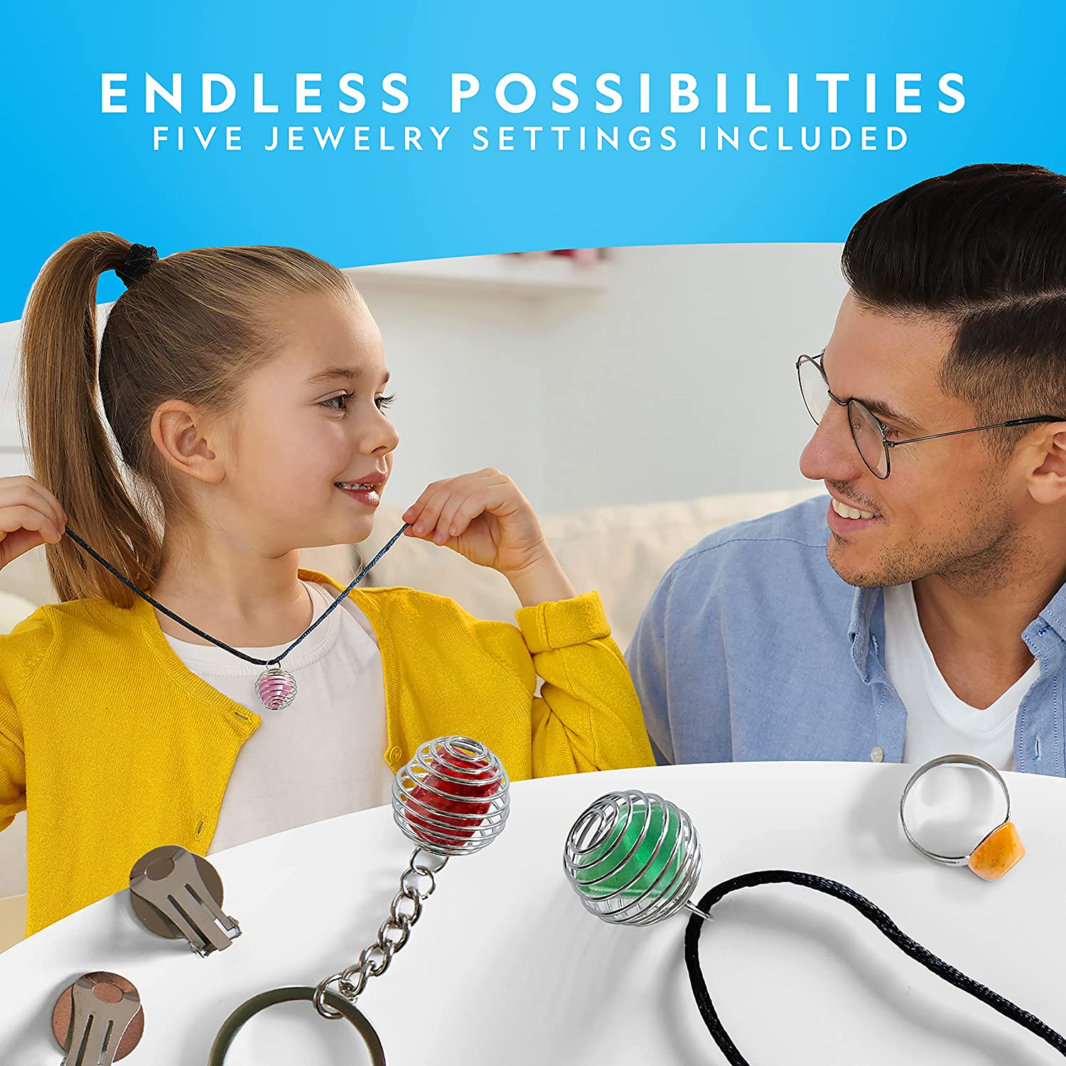 National Geographic Rock Tumbler Refill Kit - 2.26 Kg Mix of Rocks & Rough Gemstones for Tumbling, Rock Tumbler Supplies, Grit and Polish Refill