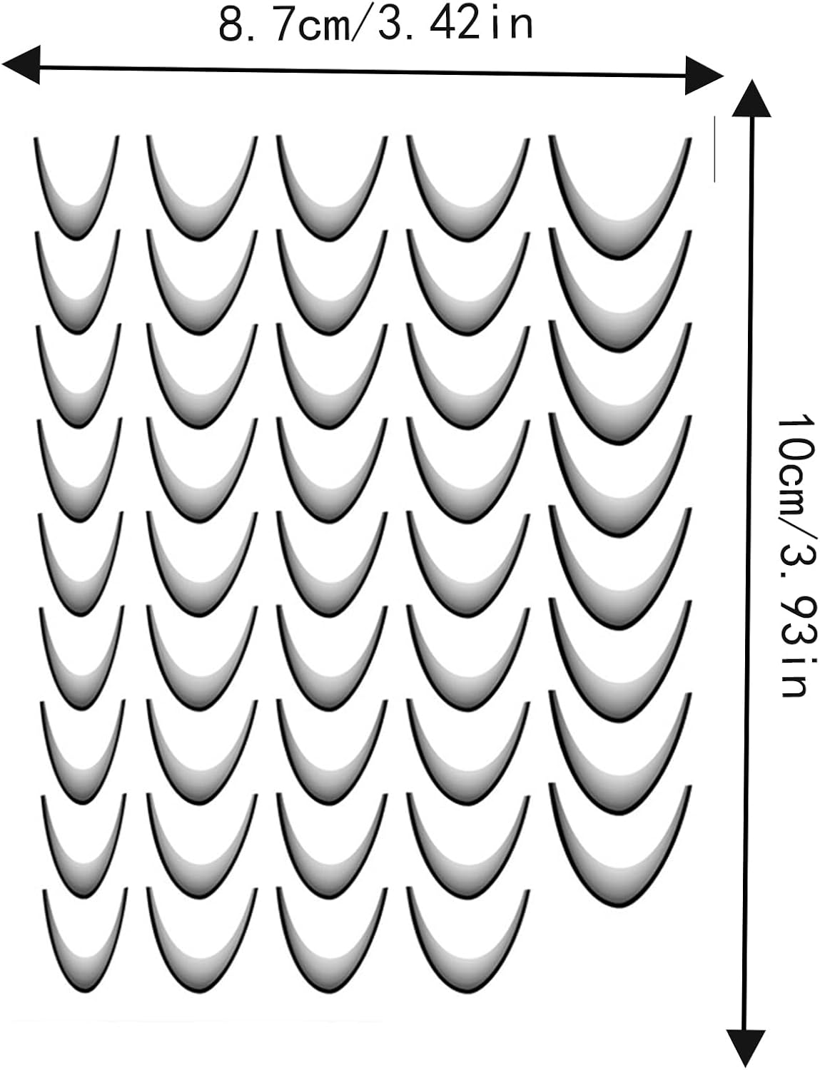 Ungtyb Nail Tip Stickers | Moon Shaped Nail Decals Decorations,3D French Women Fingertip Self-Adhesive Stickers Manicure Accessories for Decoration - Black image number 2