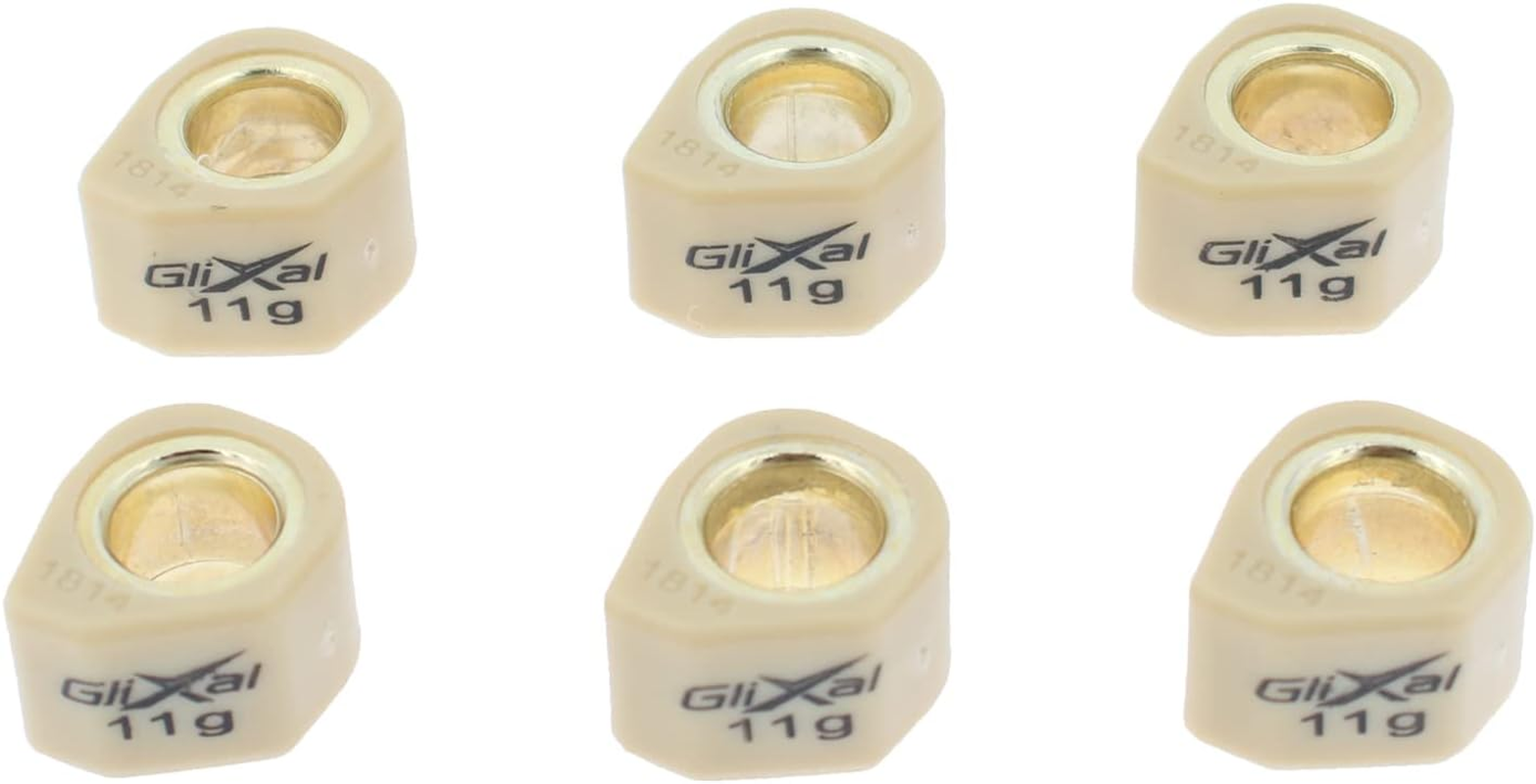 Glixal 18X14Mm High Performance Polygon Variator Sliders, Racing Sliding Roller Weights 152QMI 157QMJ GY6 125Cc 150Cc Scooter Moped ATV (11 Gram) image number 2