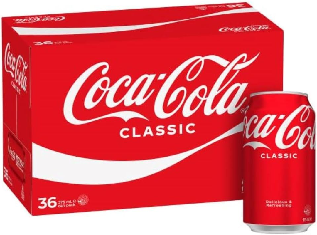 Coca-Cola Classic Soft Drink Multipack Cans 36 X 375Ml (Packaging May Vary) image number 1