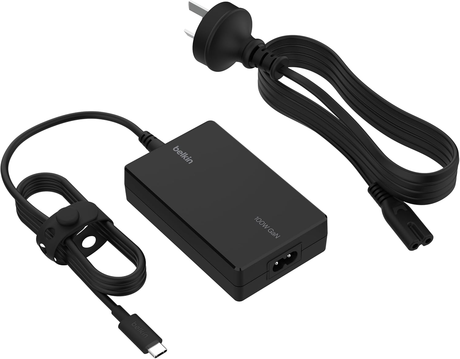 Belkin Connect 100W USB-C Core Gan Power Adapter - Fast-Charging Adapter W/Universal USB-C Compatibility, 100W Power Delivery, 2.5M Power Cable for Gaming, Macbook Pro, PC Laptops, and Chromebook image number 1