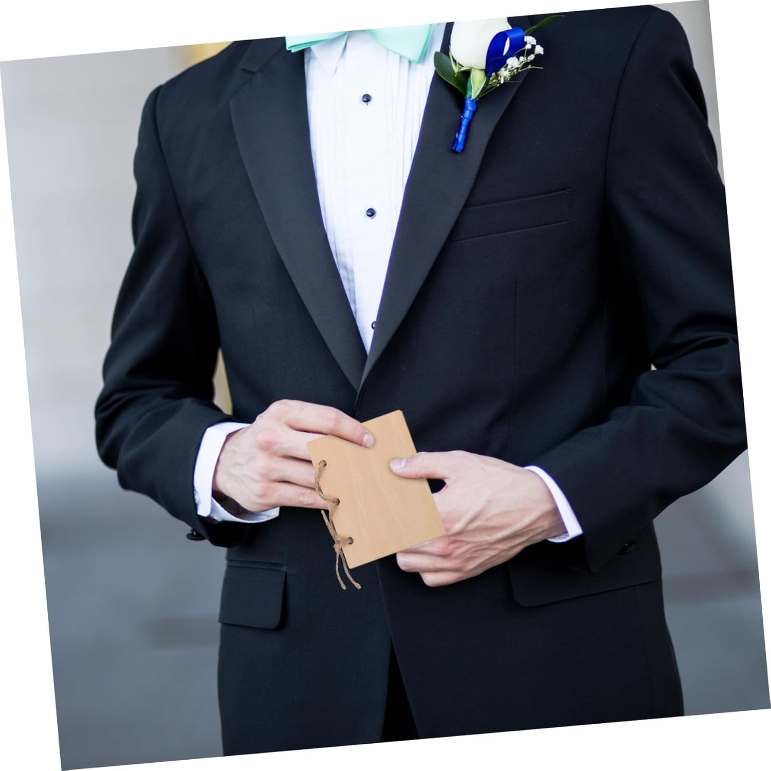 Tofficu 2Pcs Wooden Pledge Books for Wedding Planner Bride Groom Gifts Guest Book Decor image number 6