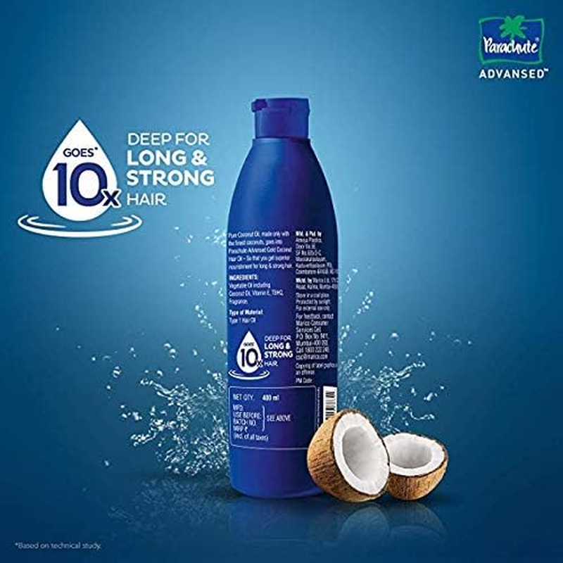 Parachute Advansed Gold Coconut Hair Oil, 500 Ml image number 2
