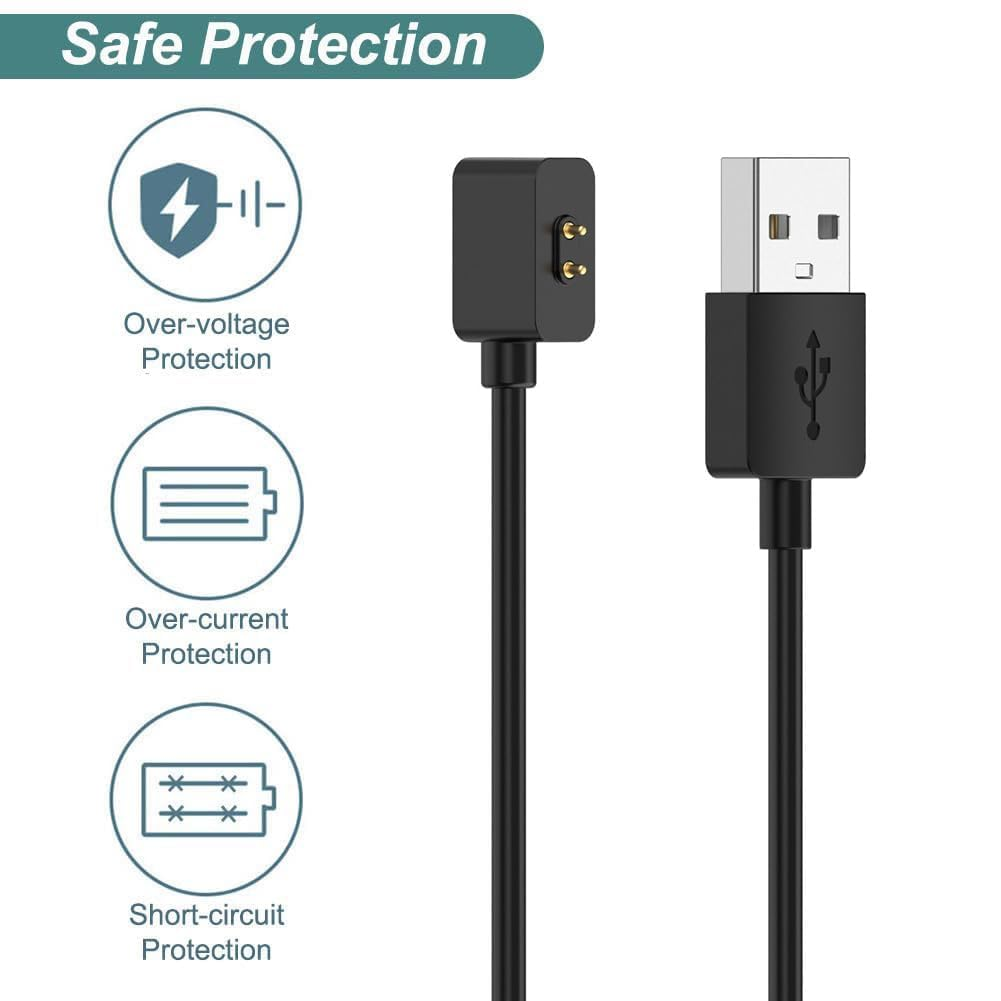 T Tersely Replacement Charger Cable for Xiaomi Band 10/Nfc/9/8/Pro/9 Nfc/Active/For Redmi Watch 5/4/3 Active, Magnetic USB Charging Cable 1M/3.3Ft image number 2