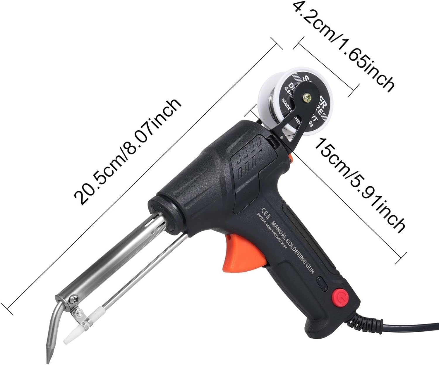 Internally Heated Industrial Laser Welding Tools, Multi-Function Soldering Iron Soldering Gun Set, 3 in 1 Handheld Industrial Laser Welding Machine Constant Temperature Fast Heating for Metal - Black image number 3