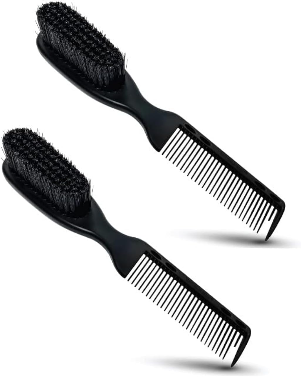 TRU BARBER PRO Fading Brush 2PCS Bundle, Barber Fade Brush, Cleaning Brush for Clippers,Beard Brush,Stylist Comb Hair Styling Tool image number 5