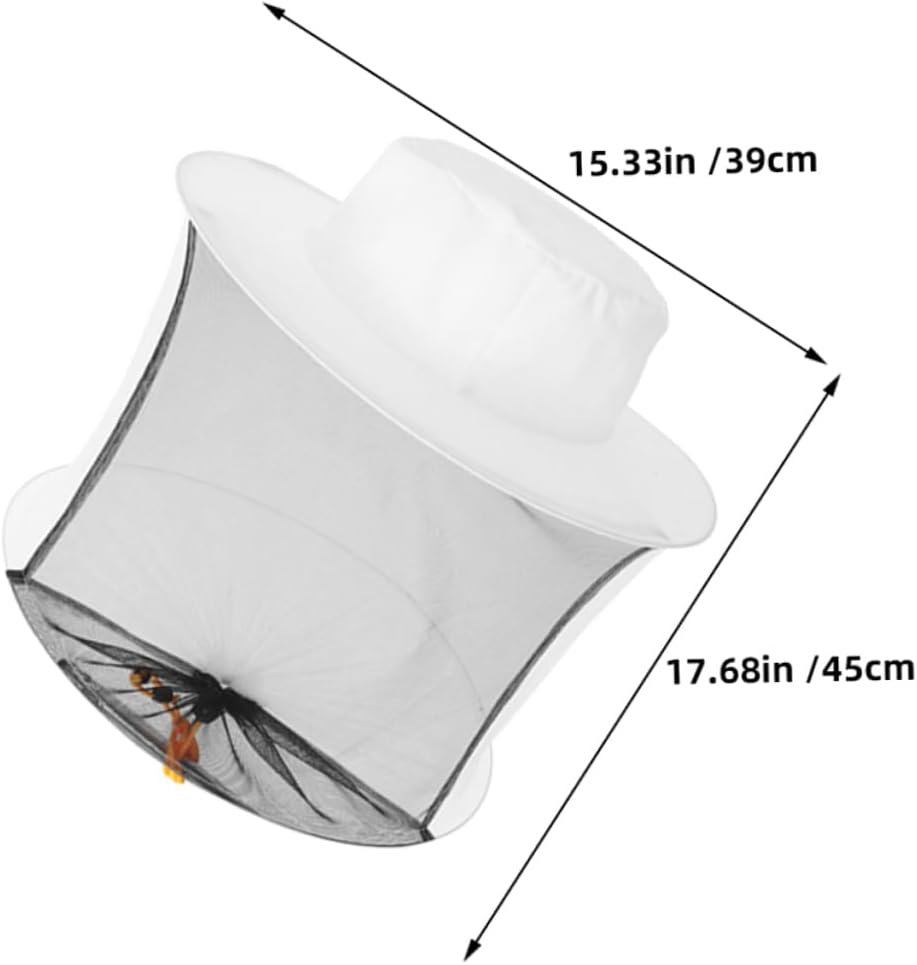 Milisten 2Pcs Beekeeping Hat with Breathable Mesh Veil Net Lightweight Portable Bee Keeper Head Cover for Outdoor Gardening Fishing Camping Fit Protection image number 1