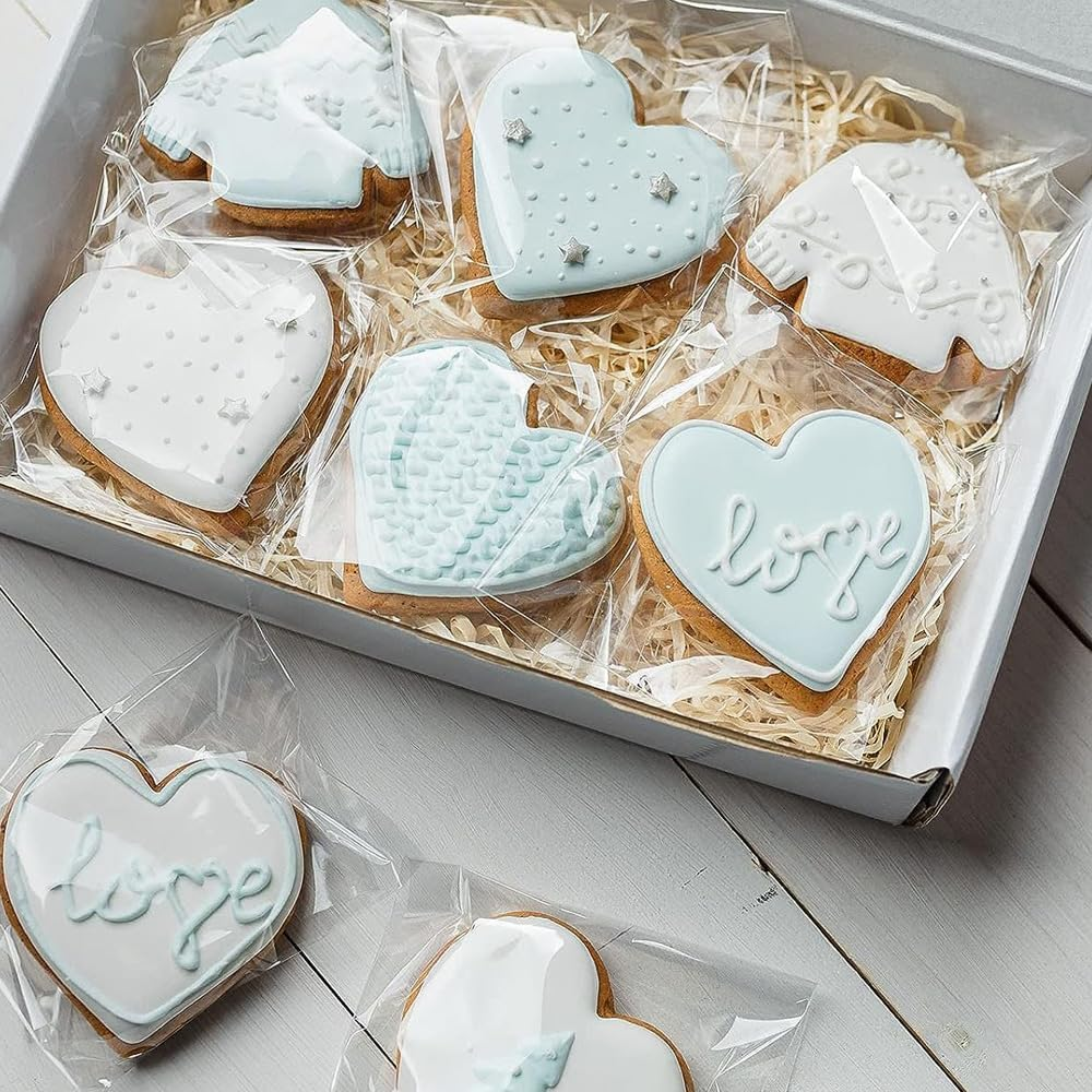 200Pcs Clear Cookie Bags 5X7 Inch, Self Adhesive Resealable Biscuit Cellophane Bag for Gift Giving, Packaging Cookies, Party Faver image number 6