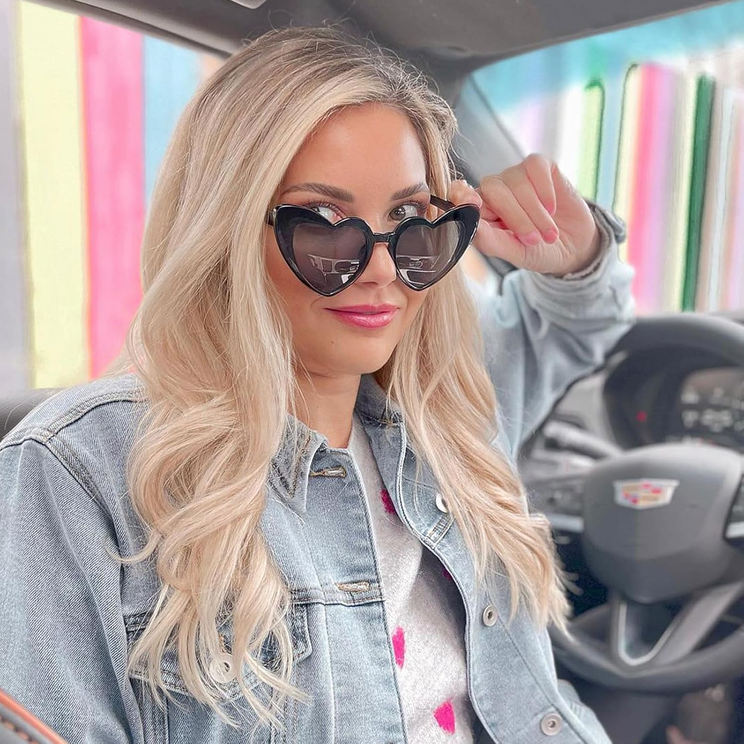 Pibupibu 10 Pack Colorful Heart Shaped Sunglasses Bachelorette Party Favors for Women Bride Tribe Glasses Bride Shower Gift image number 5