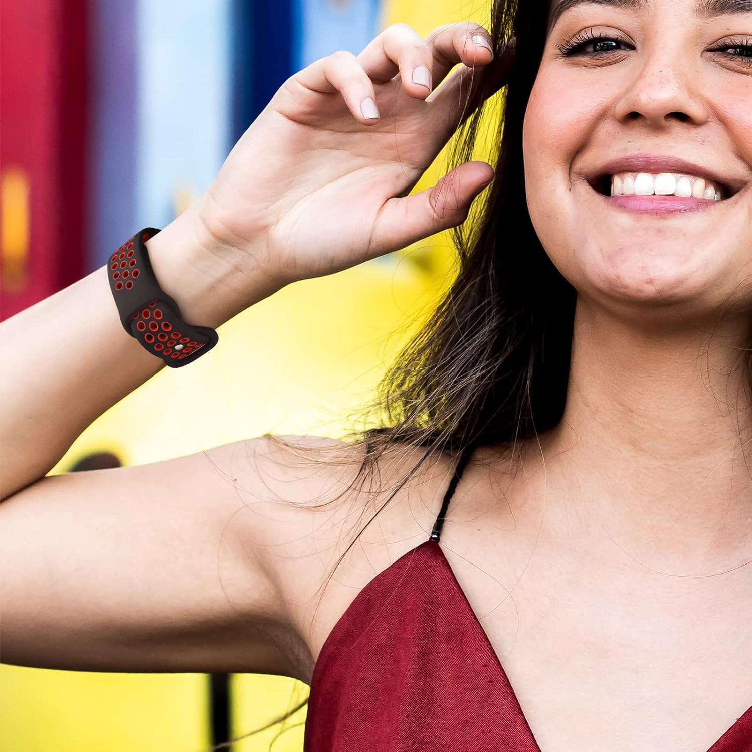 [2 Pack]Silicone Bands for Apple Watch Band 49Mm 45Mm 44Mm 42Mm 41Mm 40Mm 38Mm, Soft Adjustable Sport Two Colors Strap Women/Men for Iwatch Ultra/Iwatch Series 9/8/7/SE/6/5/4/3/2/1 image number 2