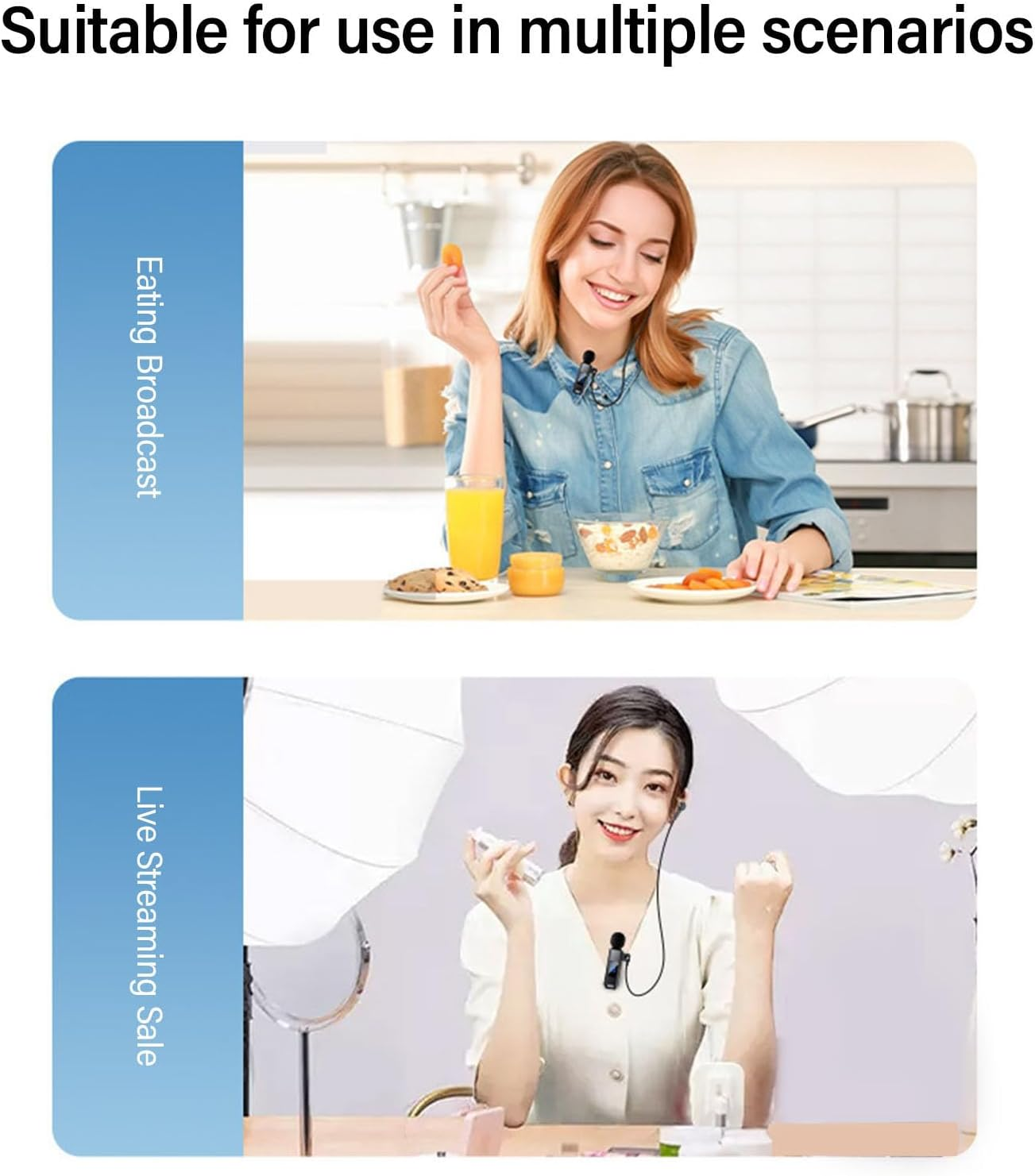 Diyeeni 360&deg; All Directional Sound Pickup, Clear and Delicate Sound, Earphone with Lavalier Microphon, Noise Reduction, 88H Music Time, Karaoke, Live Streaming image number 5