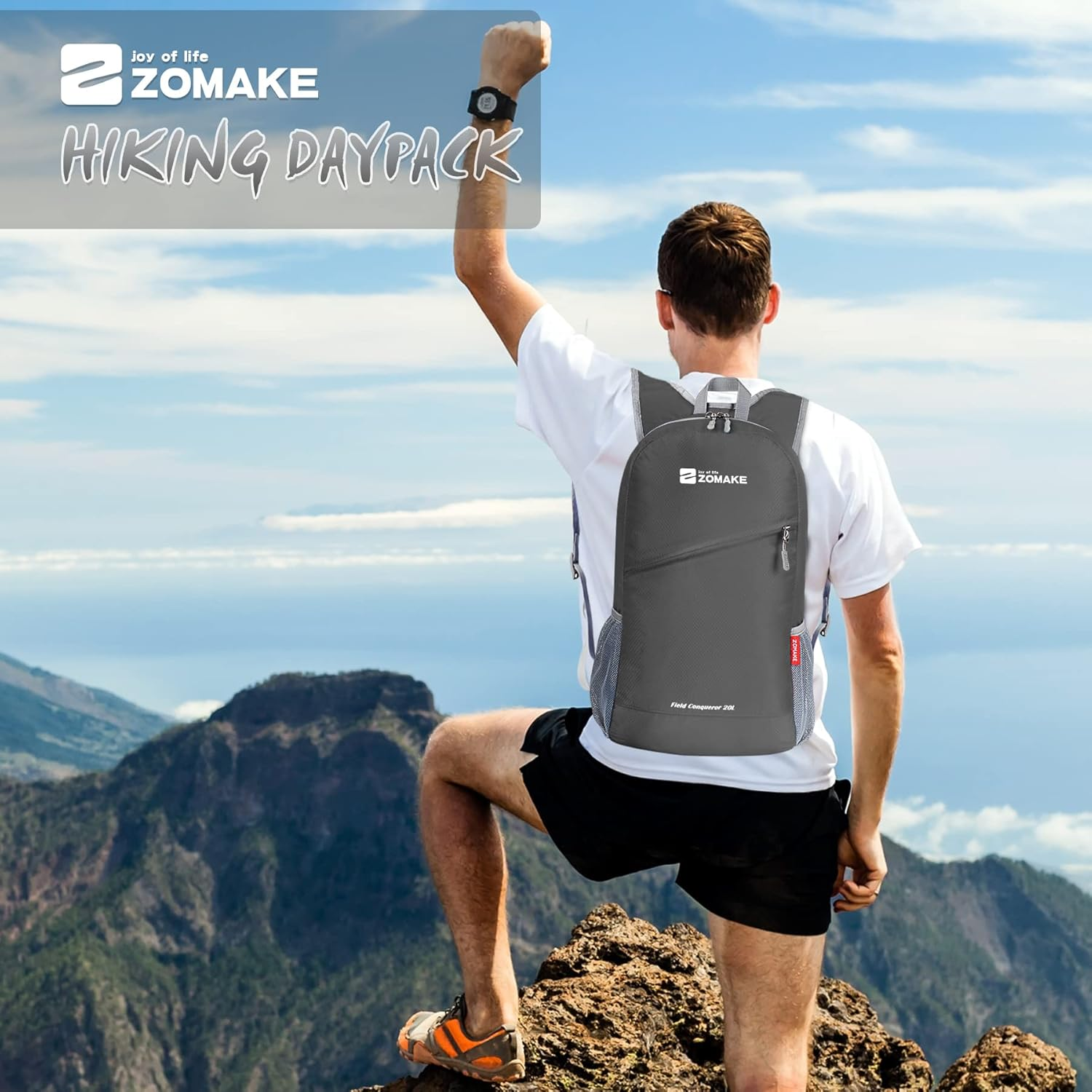 ZOMAKE Foldable Backpack 20L Lightweight Folding Pack, Water Resistant Small Travel Daypack for Hiking Camping Walking image number 1